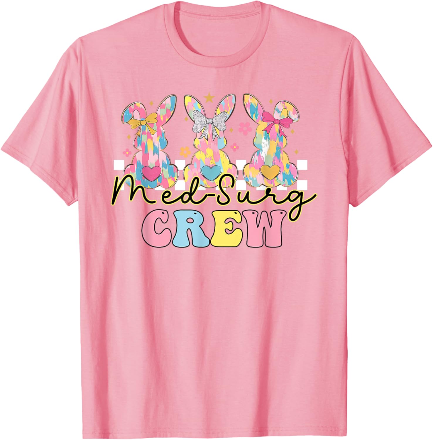 Easter Med Surg Crew Nurse Coquette Bunny Medical Surgical T-Shirt