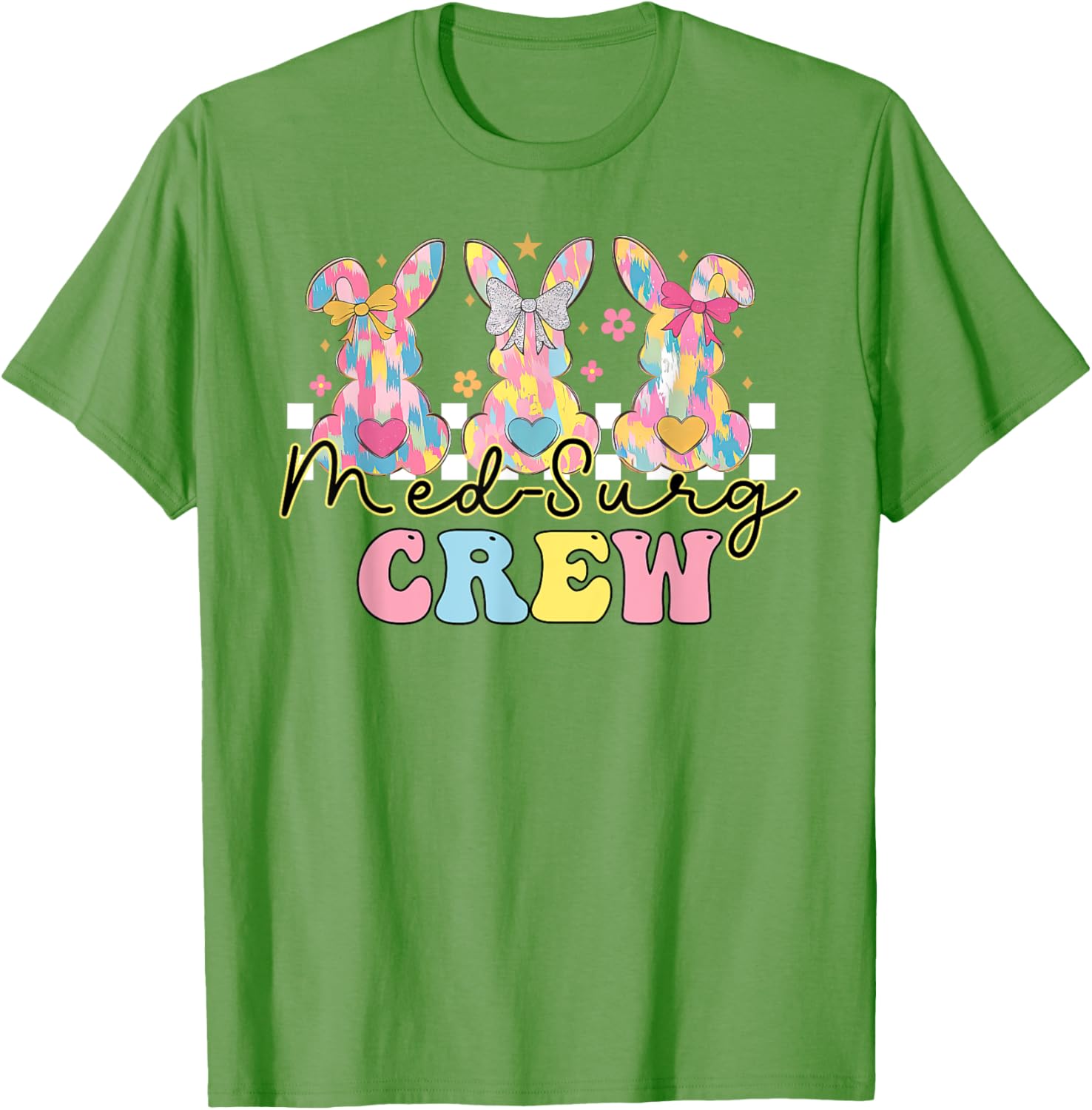 Easter Med Surg Crew Nurse Coquette Bunny Medical Surgical T-Shirt