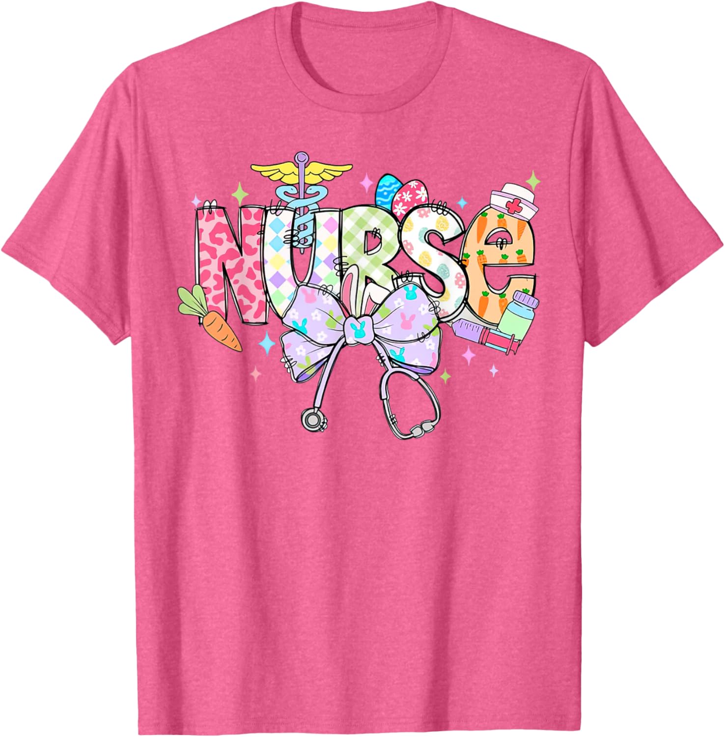 Easter Nurse Coquette Bow Retro For Nurse T-Shirt