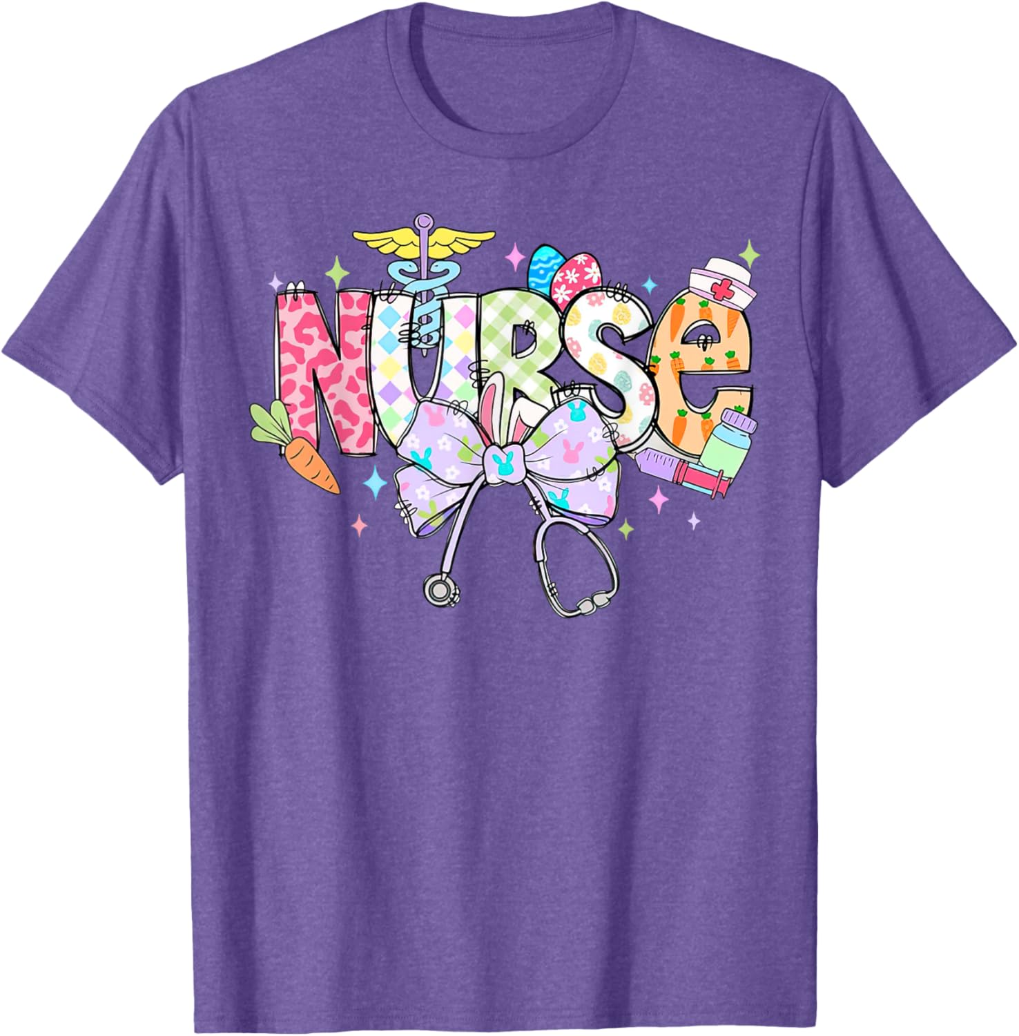 Easter Nurse Coquette Bow Retro For Nurse T-Shirt