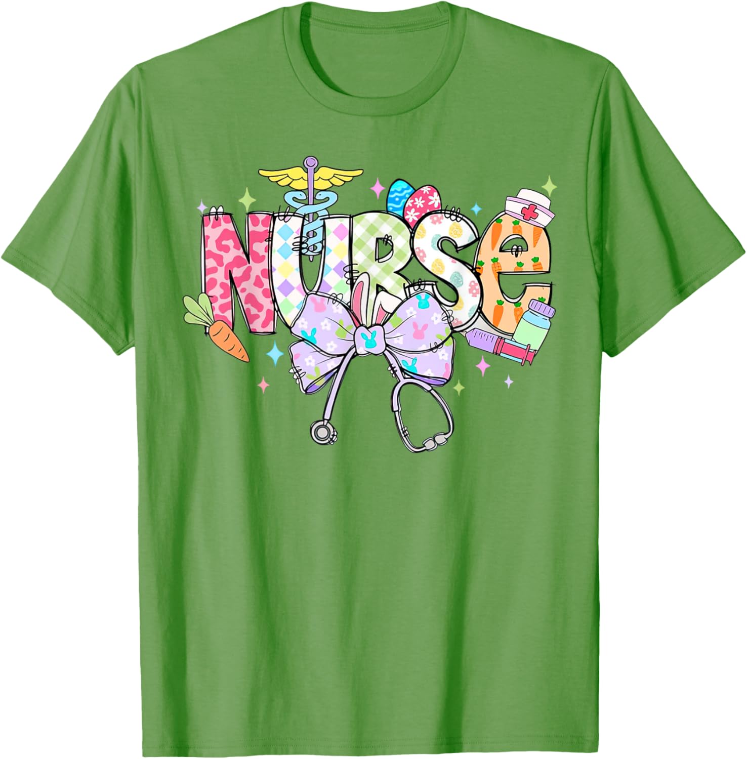 Easter Nurse Coquette Bow Retro For Nurse T-Shirt