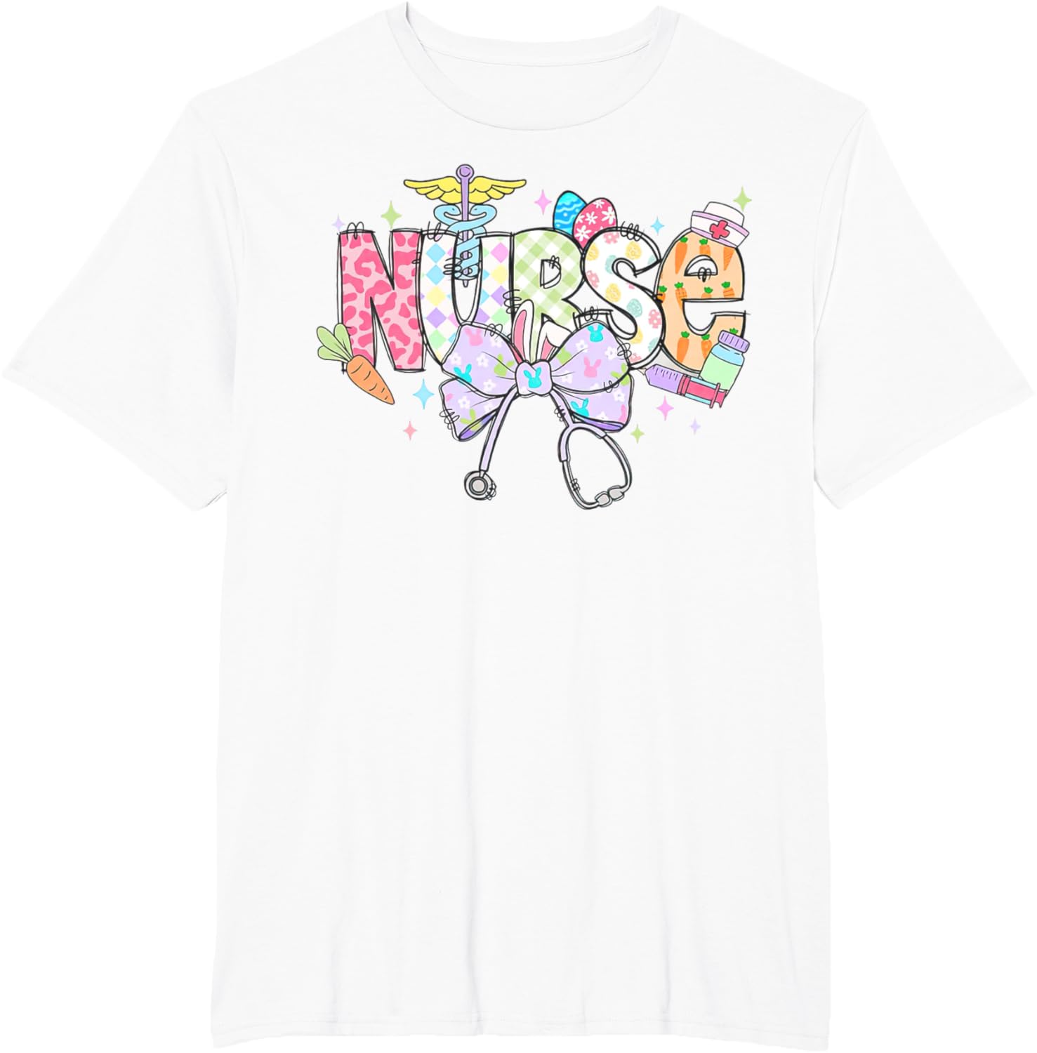 Easter Nurse Coquette Bow Retro For Nurse T-Shirt