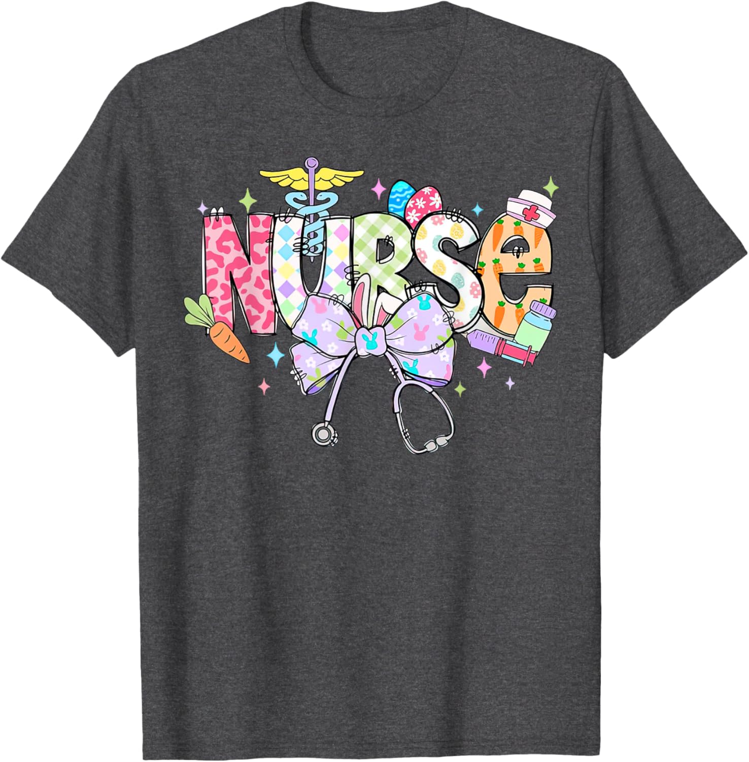 Easter Nurse Coquette Bow Retro For Nurse T-Shirt