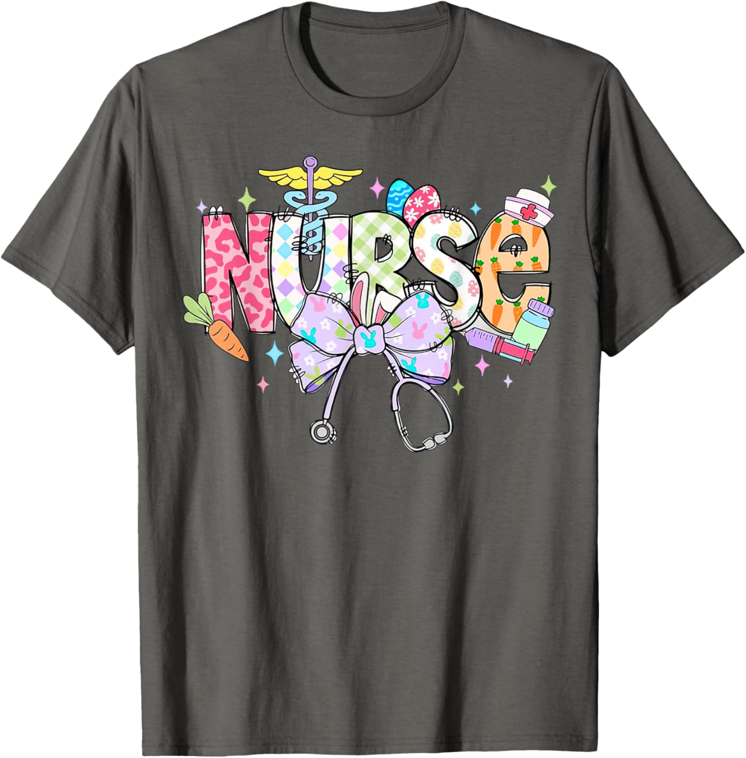 Easter Nurse Coquette Bow Retro For Nurse T-Shirt