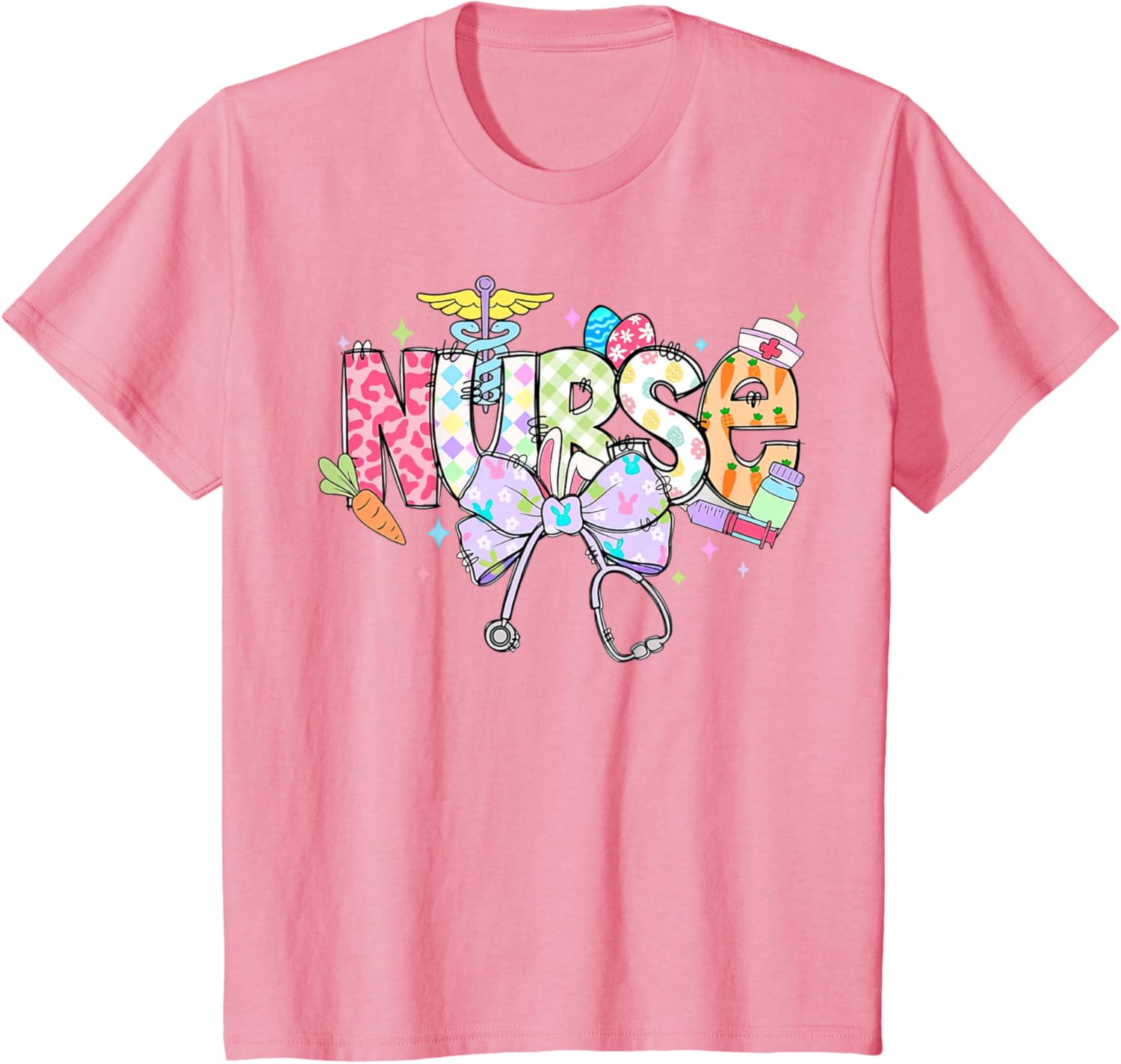 Easter Nurse Coquette Bow Retro For Nurse T-Shirt