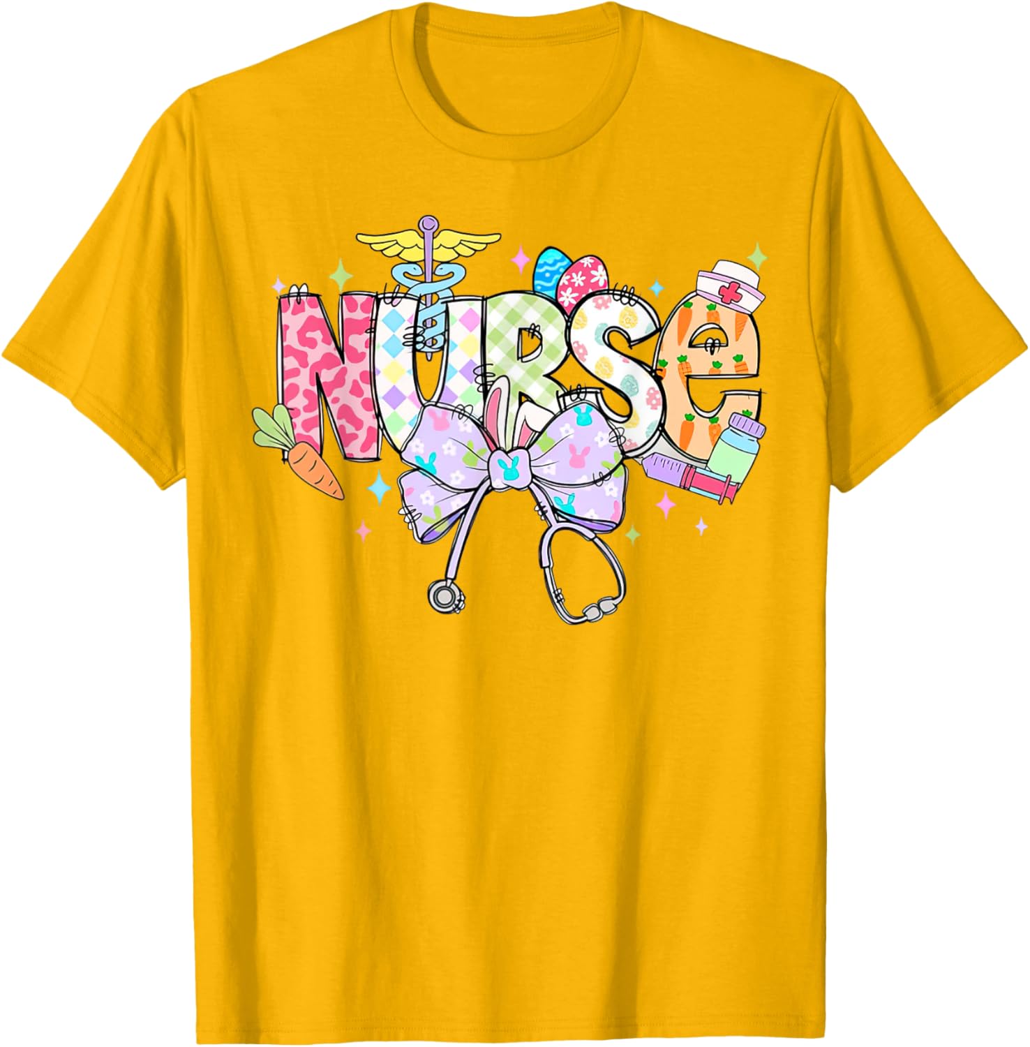 Easter Nurse Coquette Bow Retro For Nurse T-Shirt