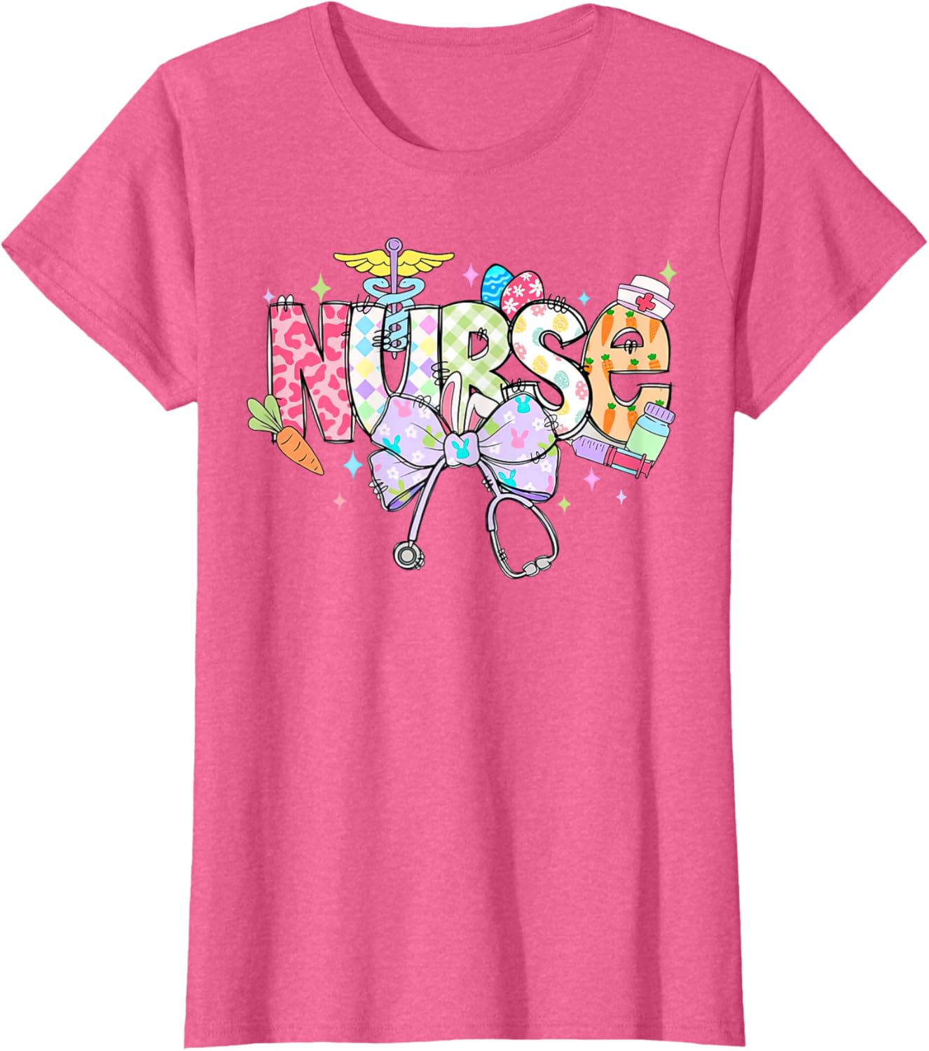 Easter Nurse Coquette Bow Retro For Nurse T-Shirt