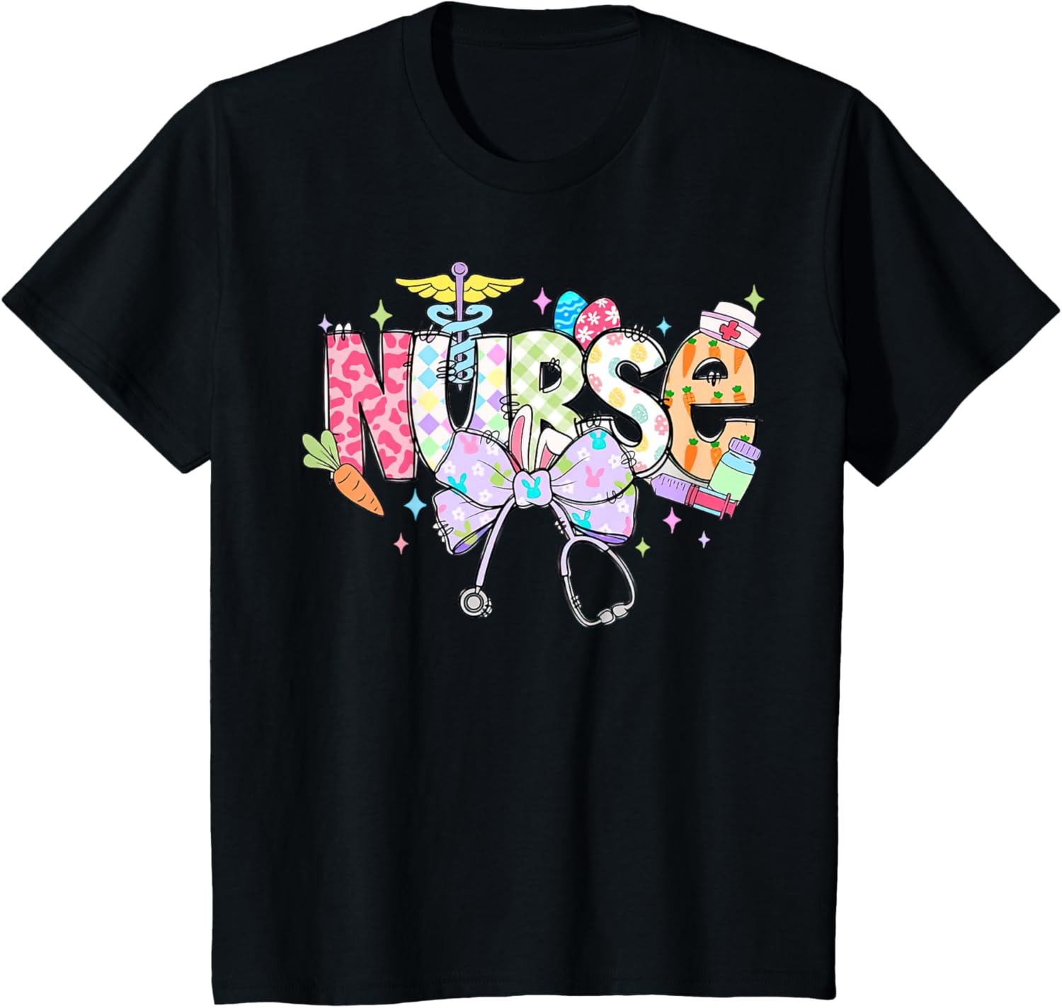 Easter Nurse Coquette Bow Retro For Nurse T-Shirt