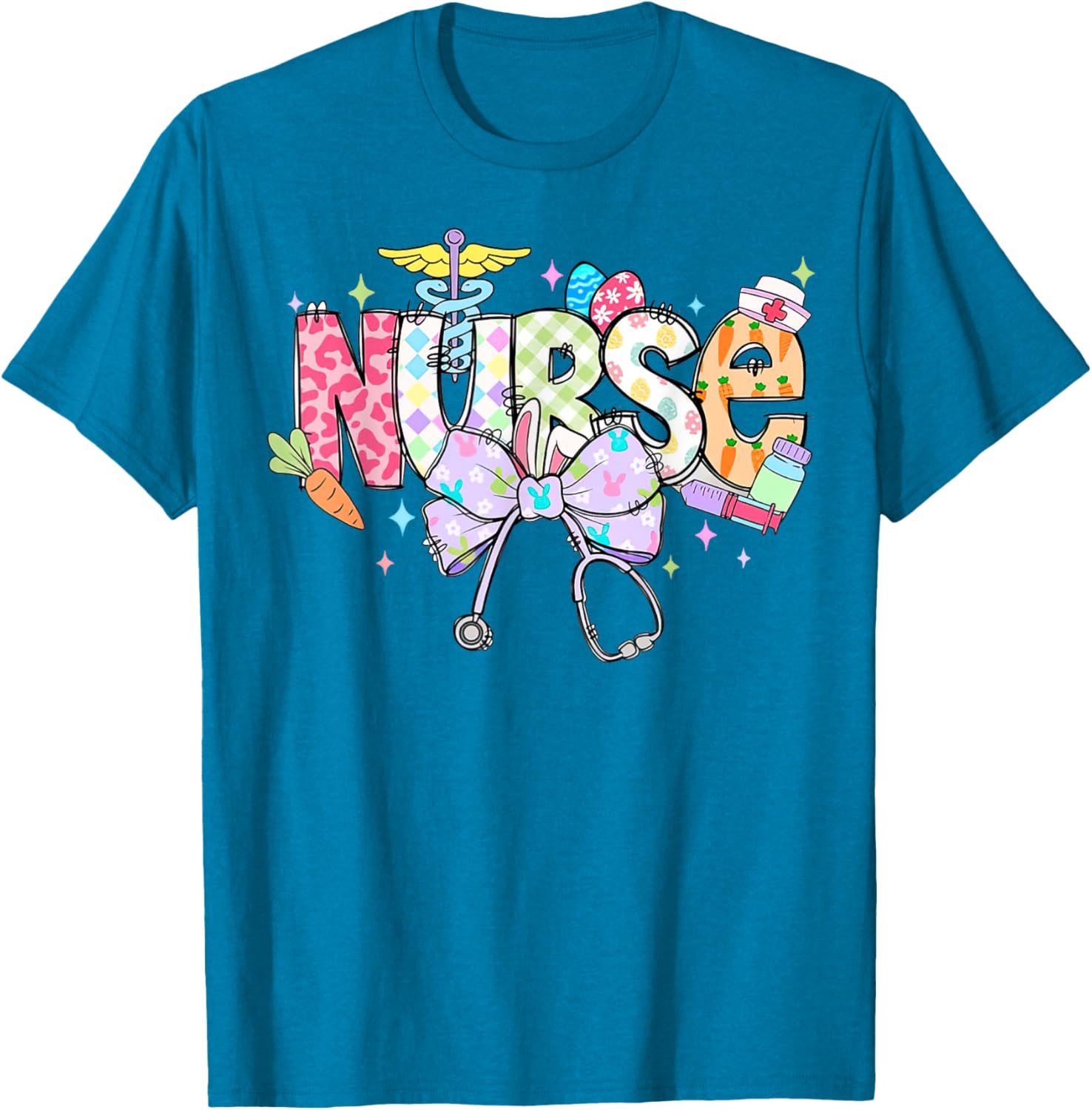 Easter Nurse Coquette Bow Retro For Nurse T-Shirt