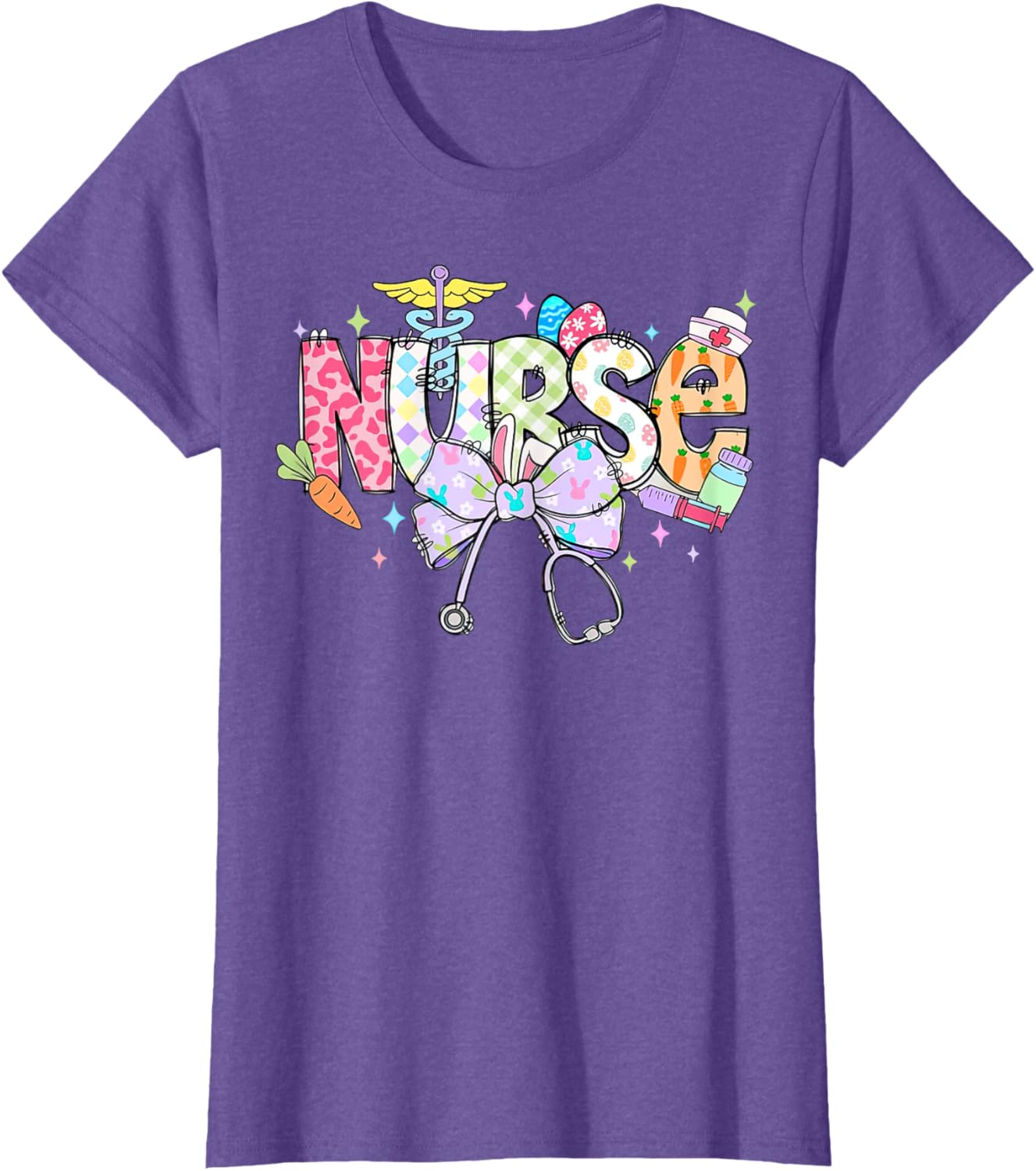 Easter Nurse Coquette Bow Retro For Nurse T-Shirt