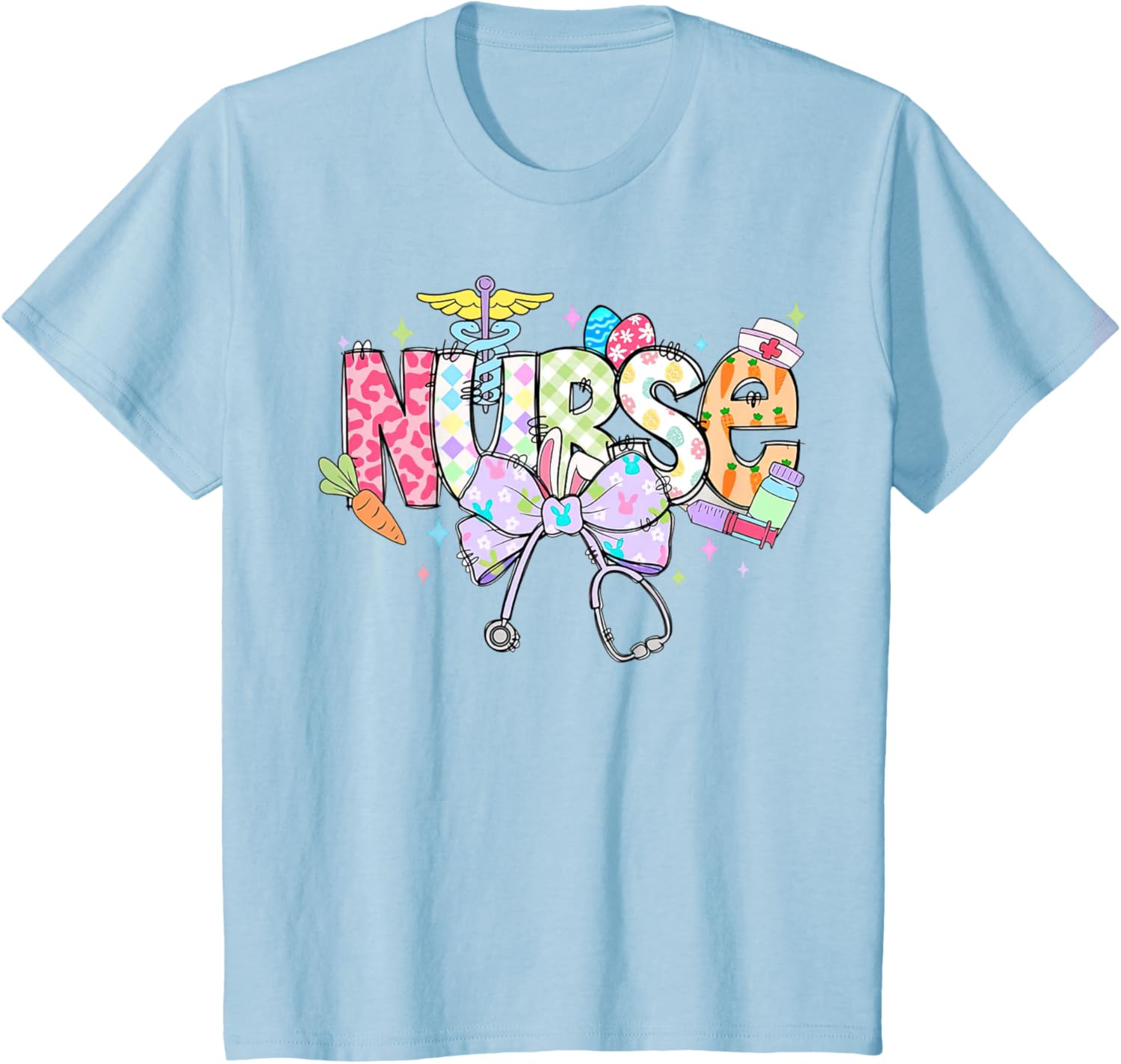 Easter Nurse Coquette Bow Retro For Nurse T-Shirt