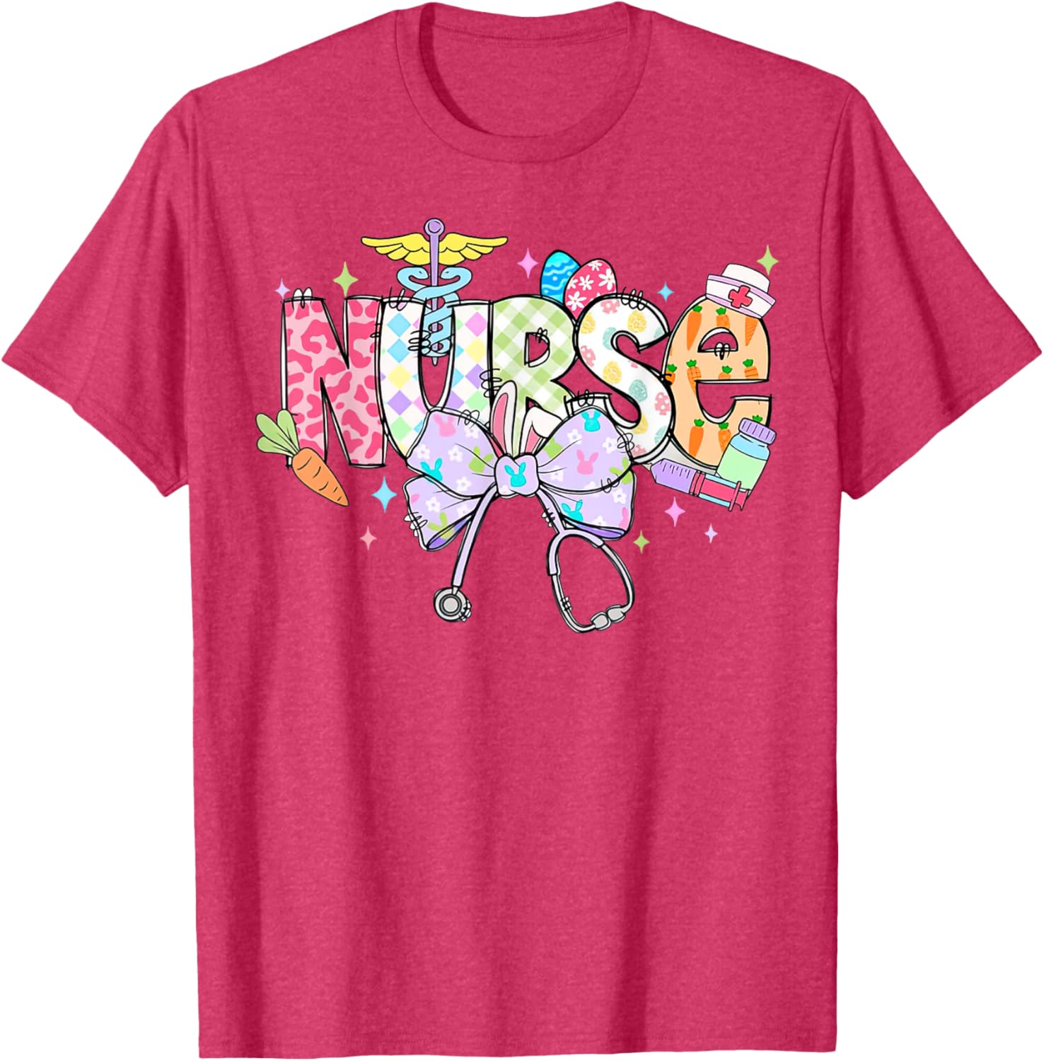 Easter Nurse Coquette Bow Retro For Nurse T-Shirt