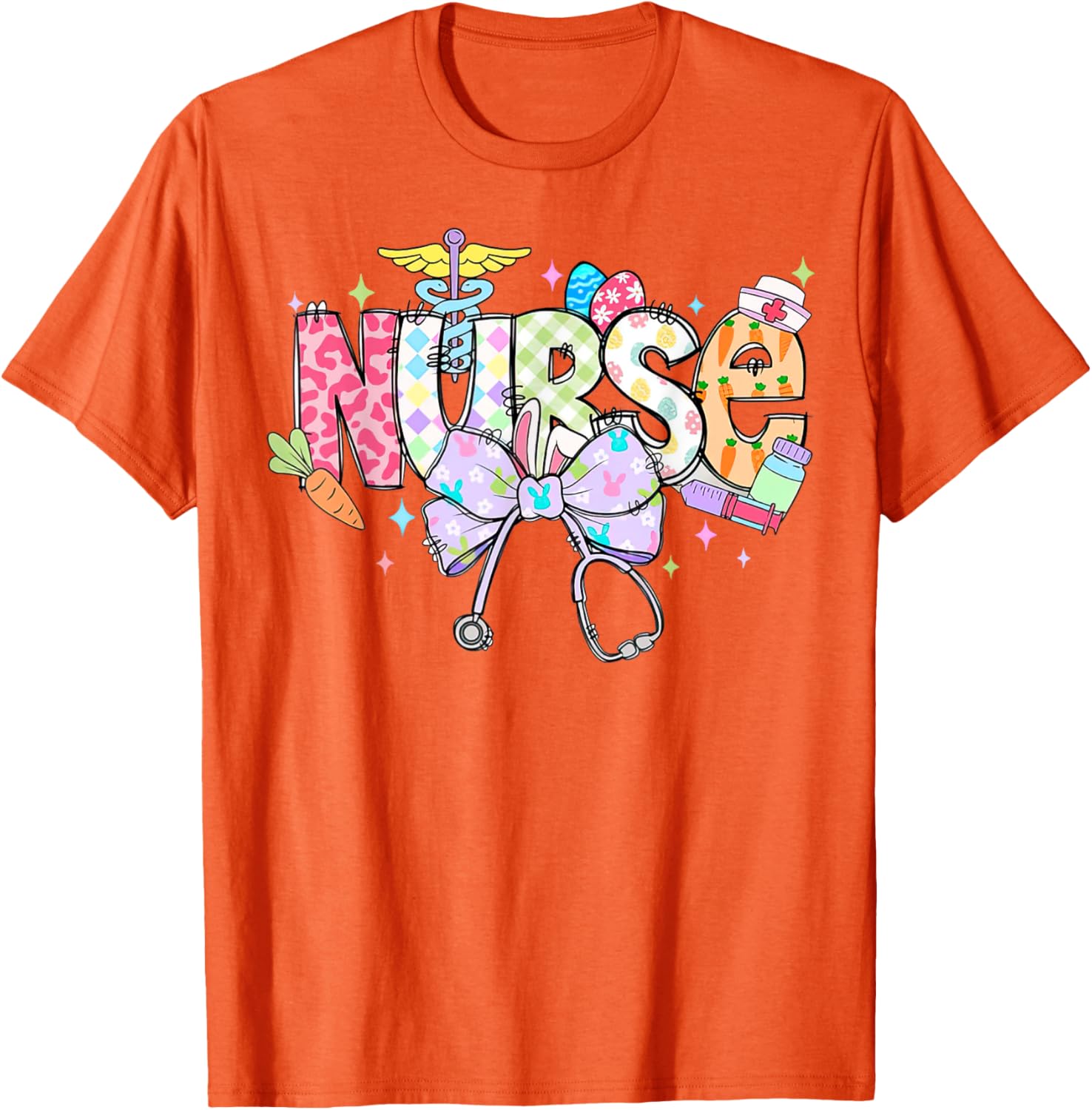 Easter Nurse Coquette Bow Retro For Nurse T-Shirt