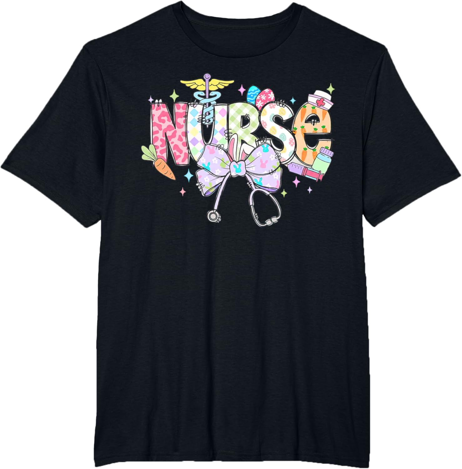 Easter Nurse Coquette Bow Retro For Nurse T-Shirt