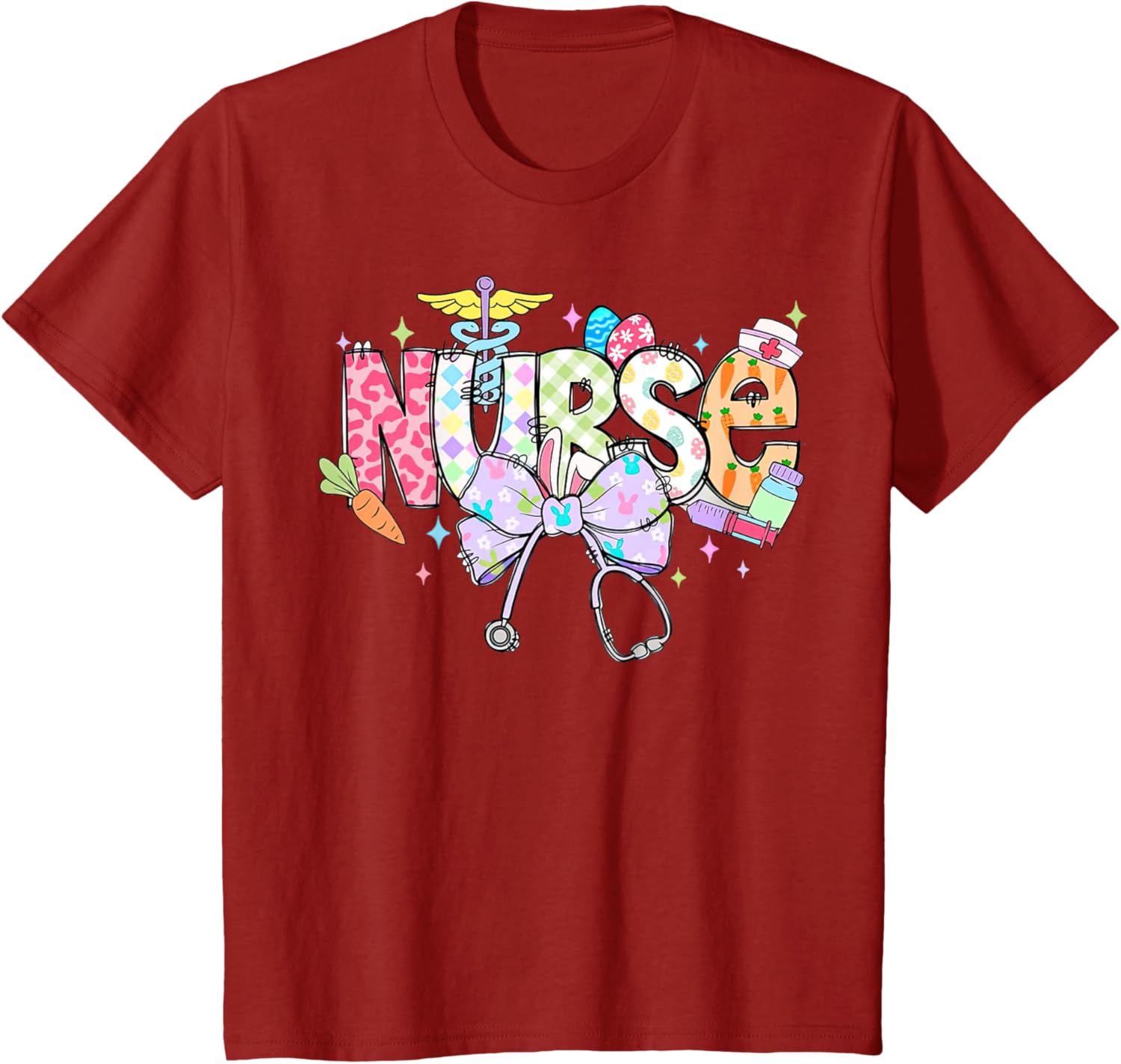 Easter Nurse Coquette Bow Retro For Nurse T-Shirt