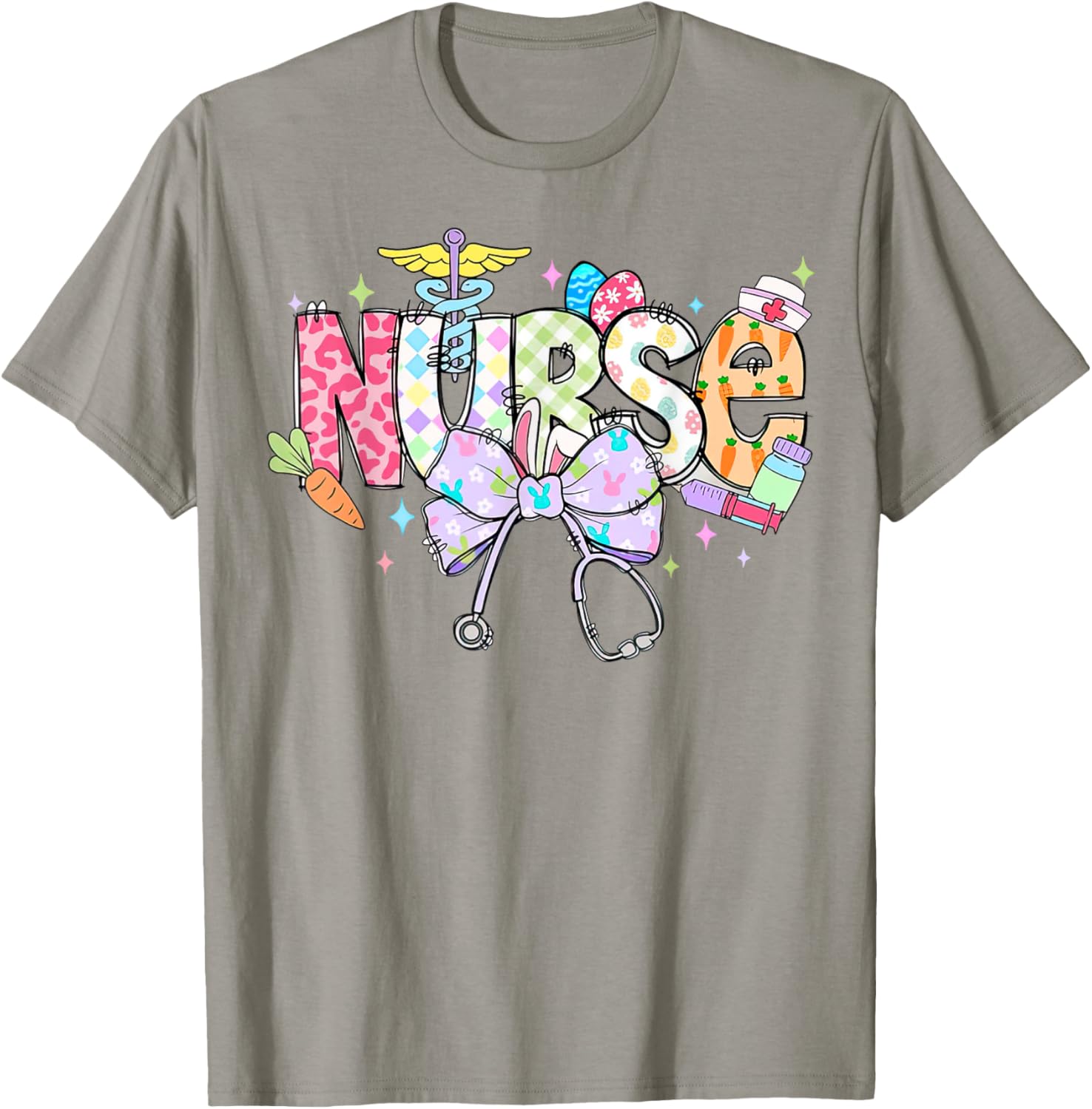 Easter Nurse Coquette Bow Retro For Nurse T-Shirt