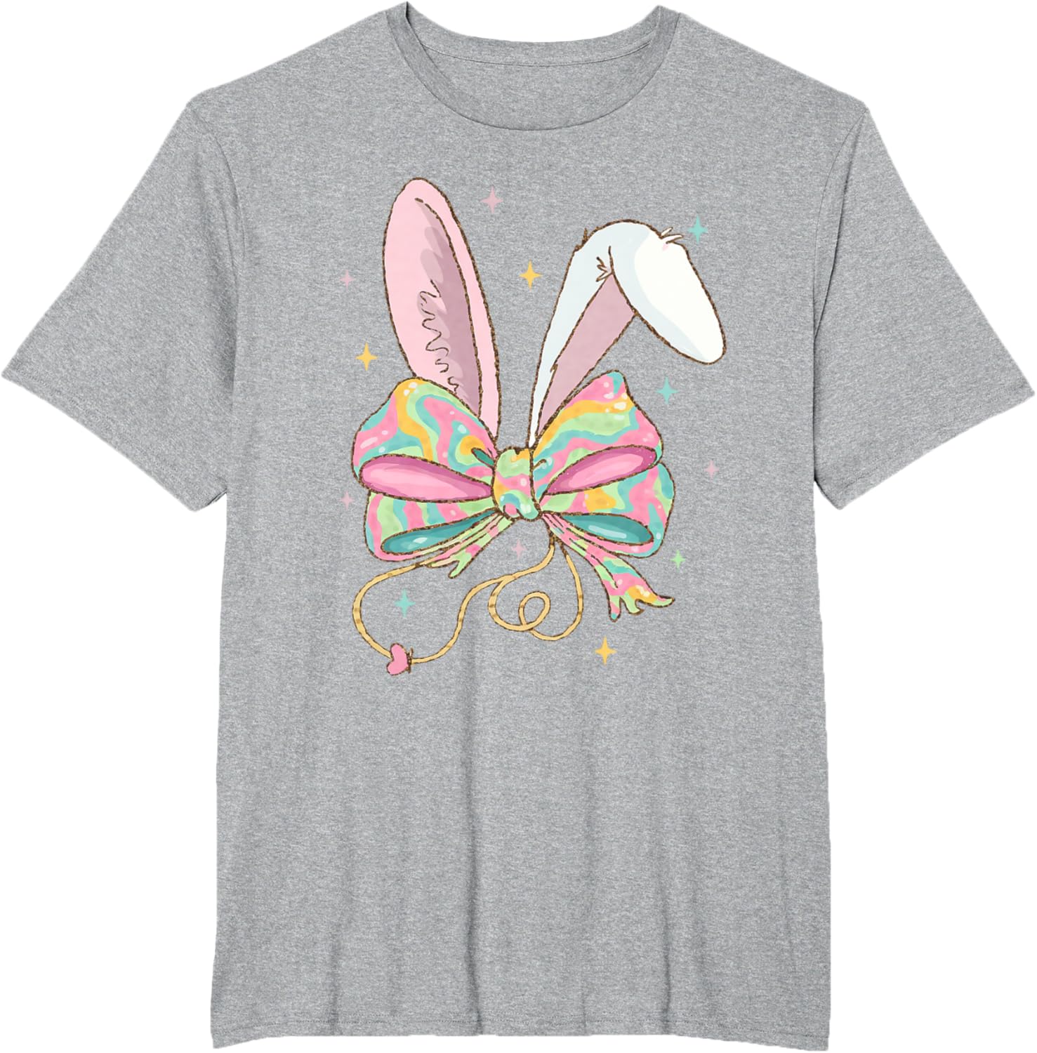 Easter Nurse Coquette Bow Stethoscope Bunny Scrub Top Rabbit T-Shirt