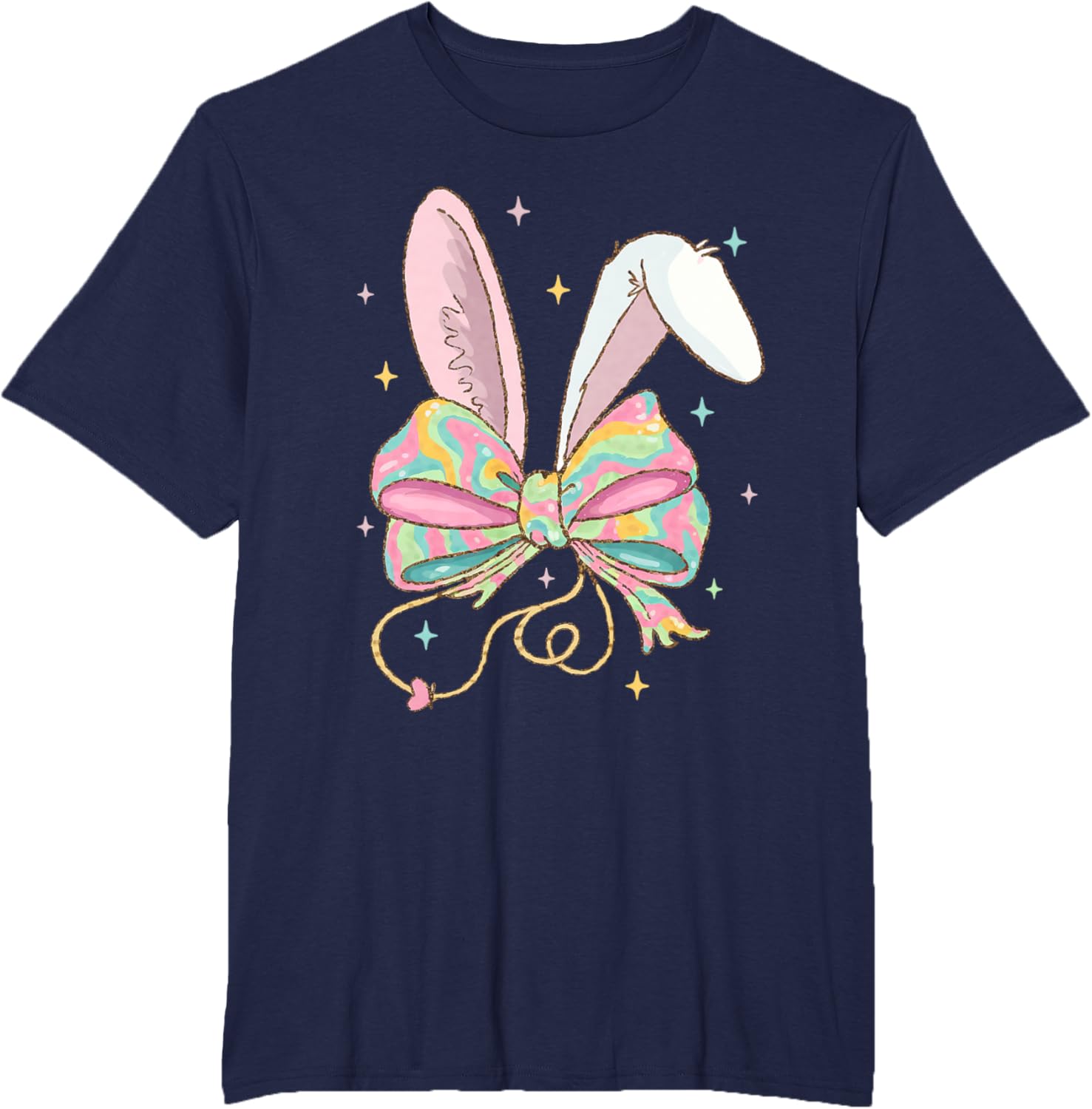 Easter Nurse Coquette Bow Stethoscope Bunny Scrub Top Rabbit T-Shirt