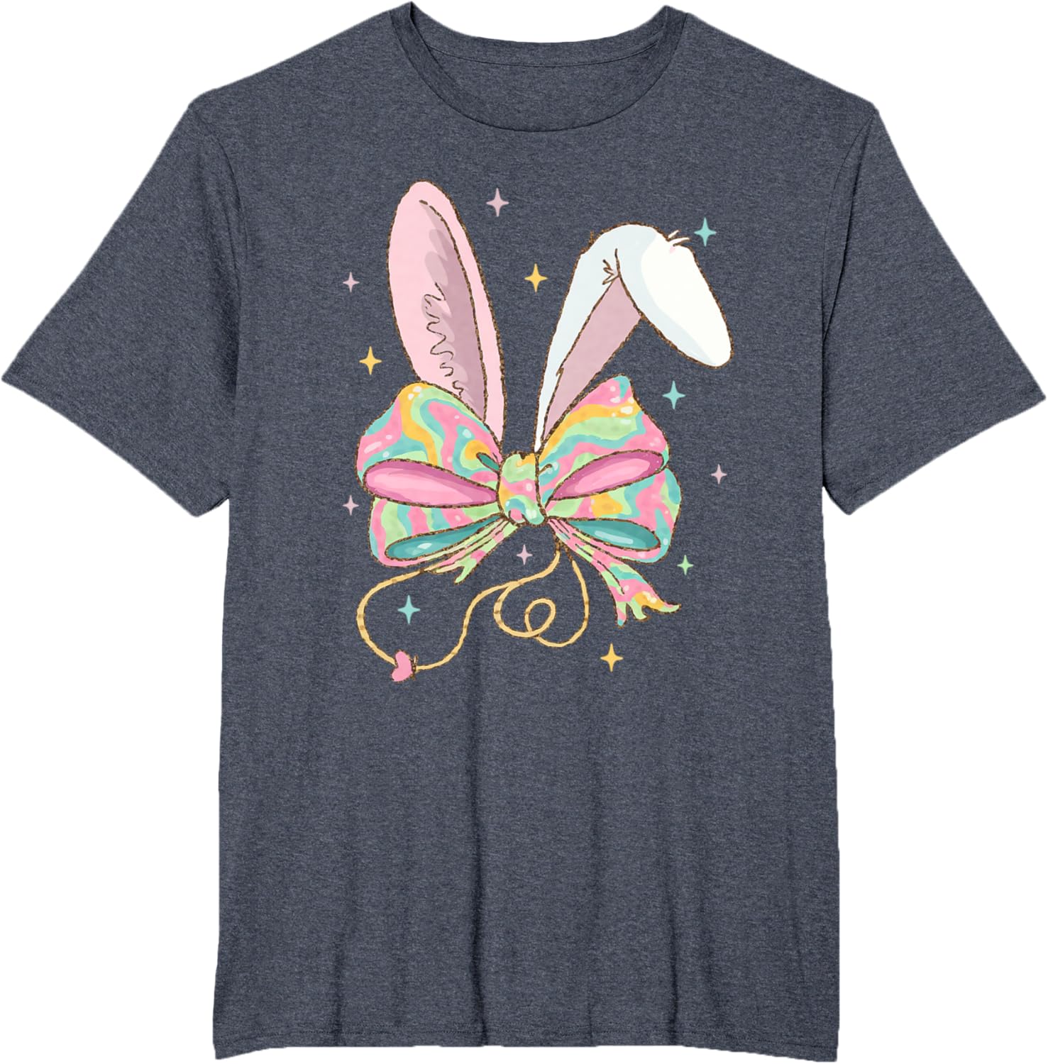 Easter Nurse Coquette Bow Stethoscope Bunny Scrub Top Rabbit T-Shirt