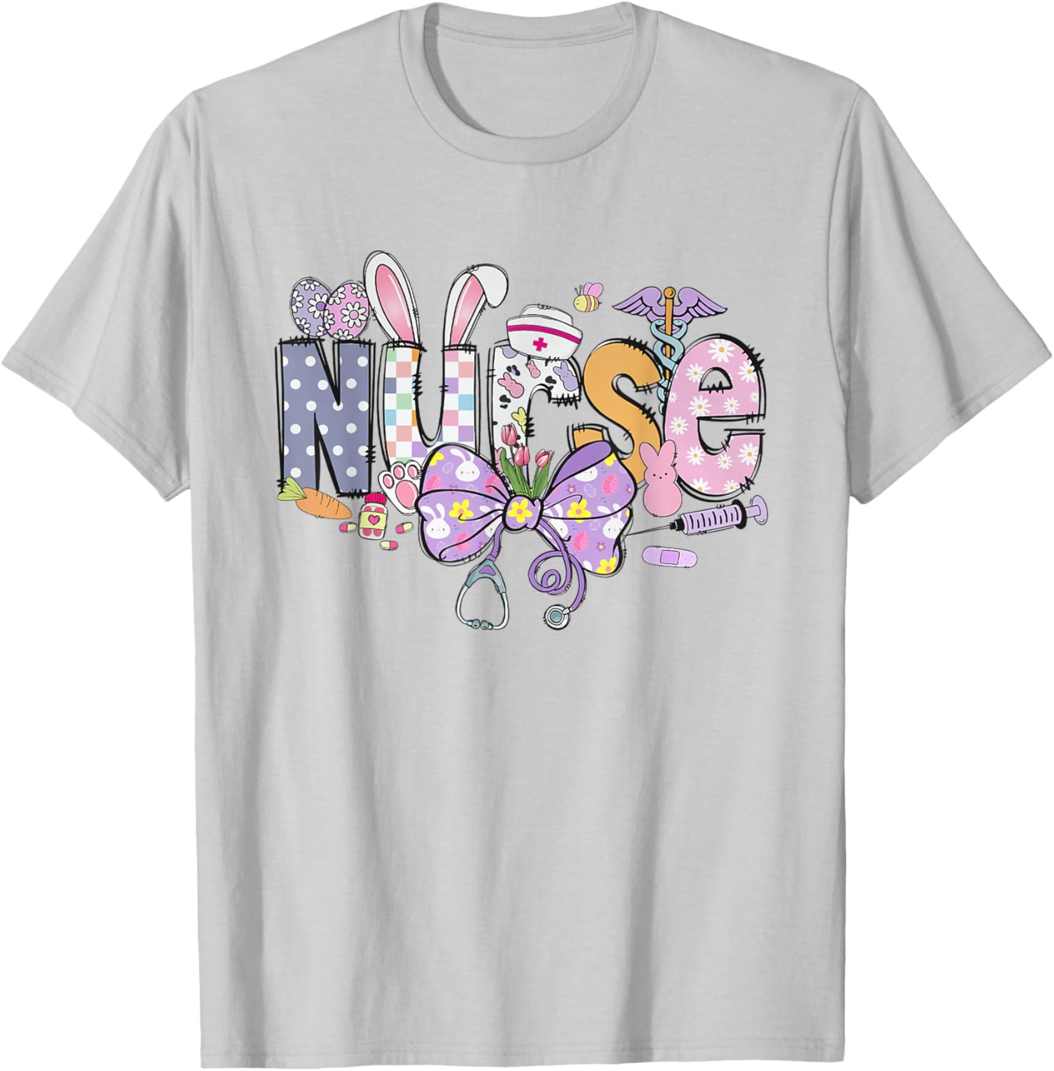 Easter Nurse Coquette Bunny Ears Stethoscope Nurse Life T-Shirt