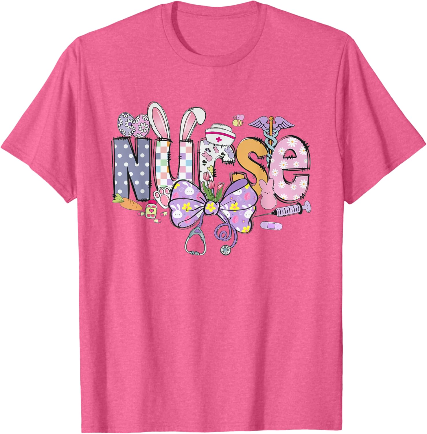 Easter Nurse Coquette Bunny Ears Stethoscope Nurse Life T-Shirt