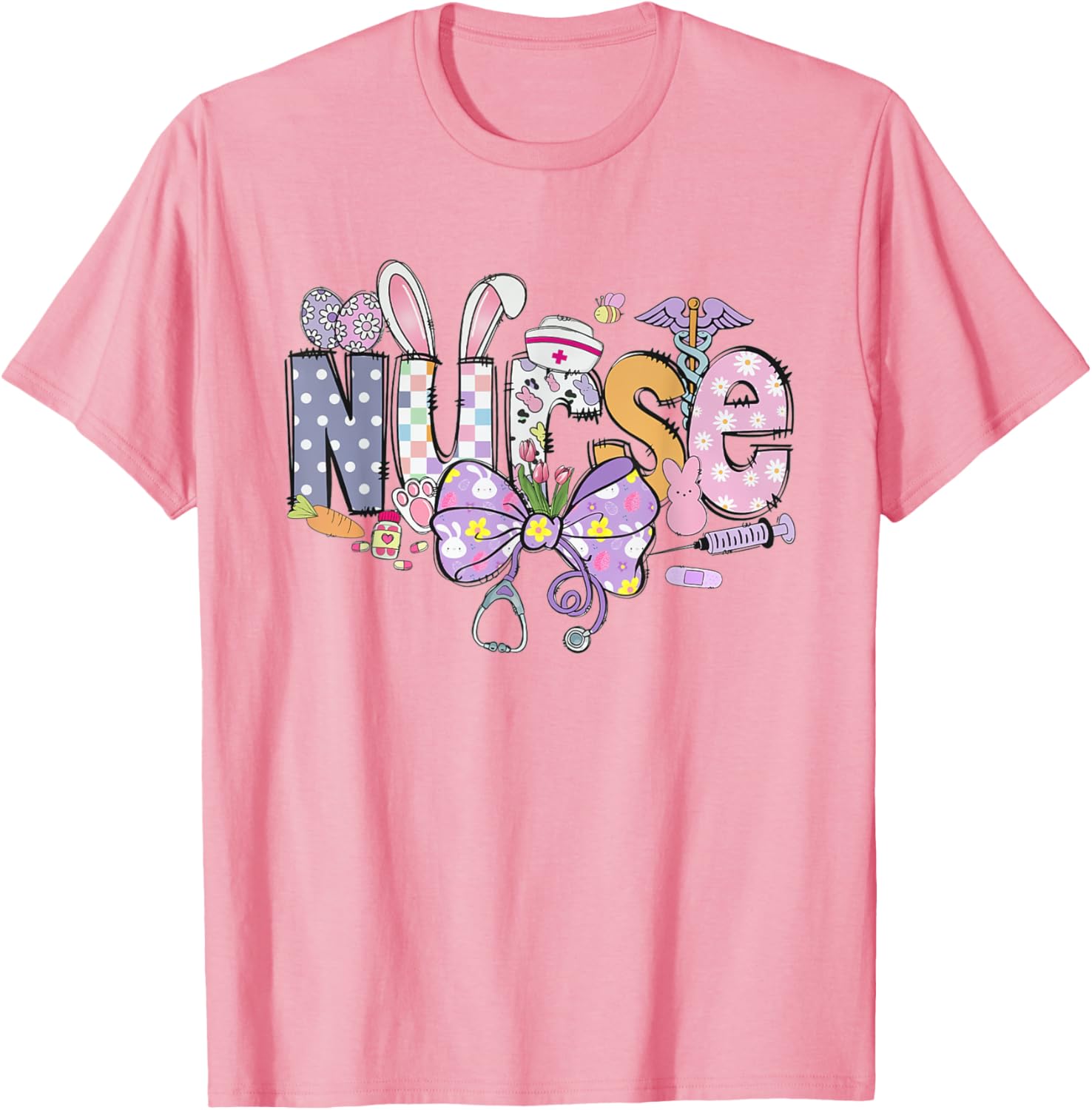 Easter Nurse Coquette Bunny Ears Stethoscope Nurse Life T-Shirt