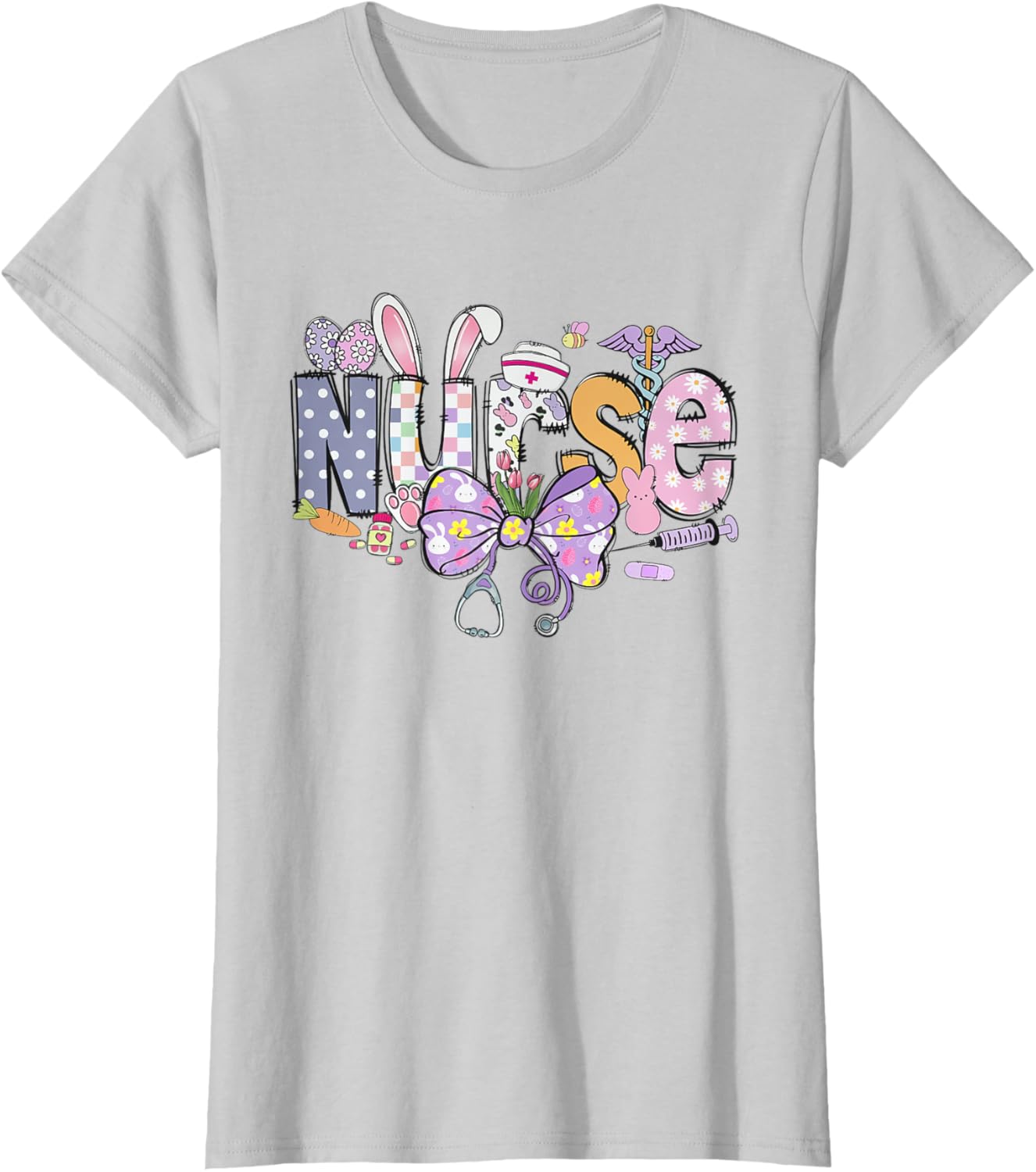 Easter Nurse Coquette Bunny Ears Stethoscope Nurse Life T-Shirt