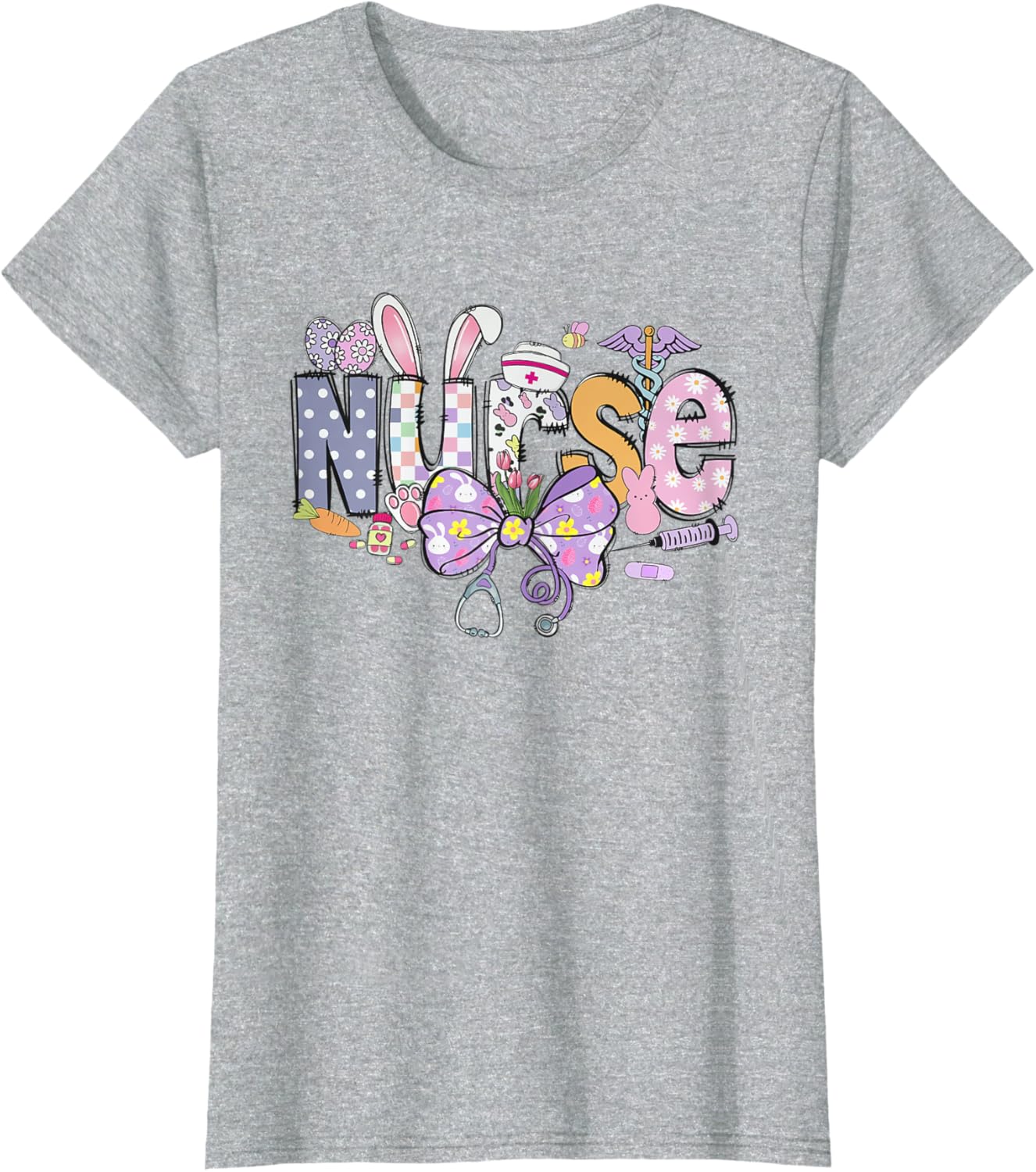 Easter Nurse Coquette Bunny Ears Stethoscope Nurse Life T-Shirt