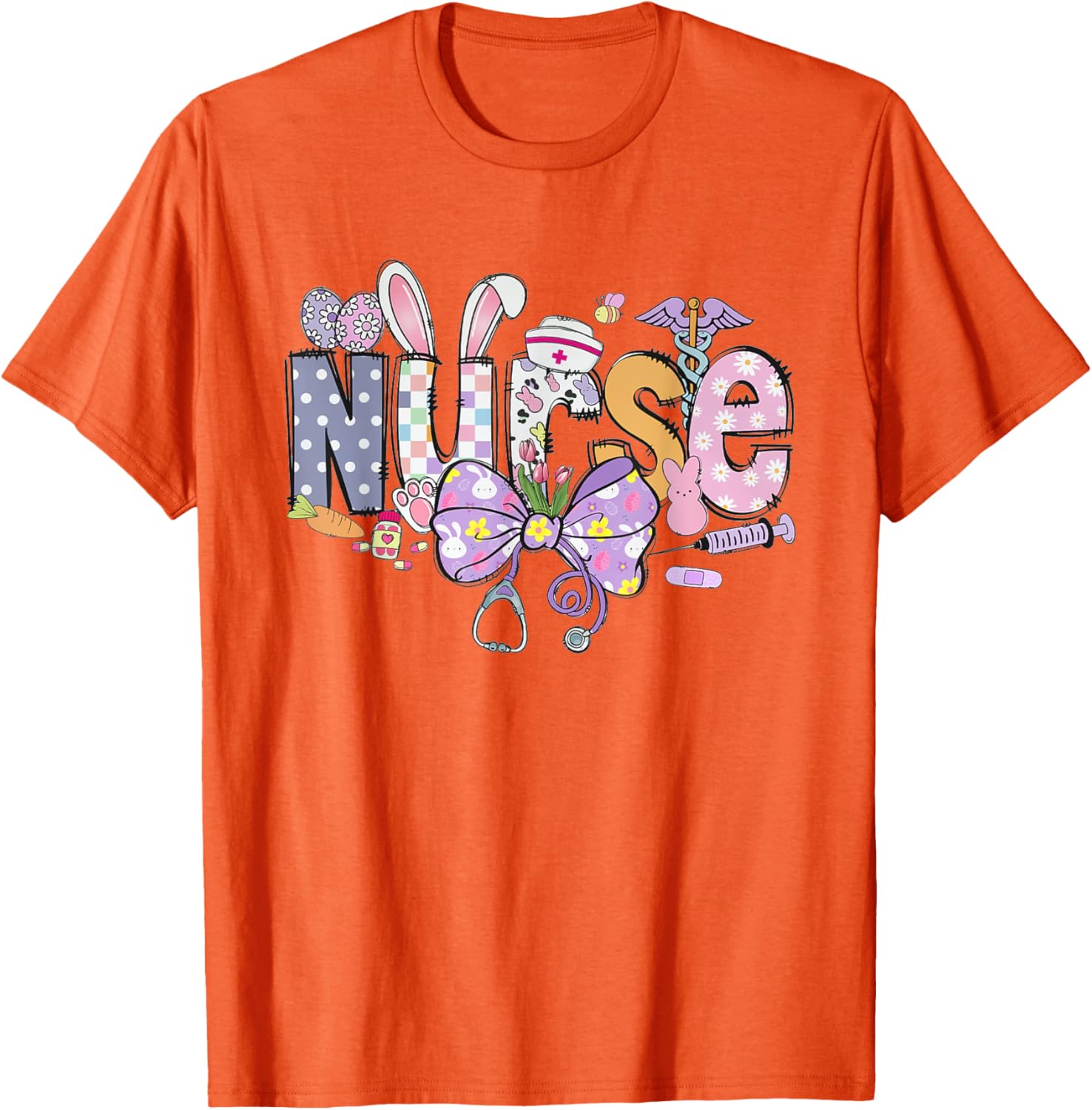 Easter Nurse Coquette Bunny Ears Stethoscope Nurse Life T-Shirt