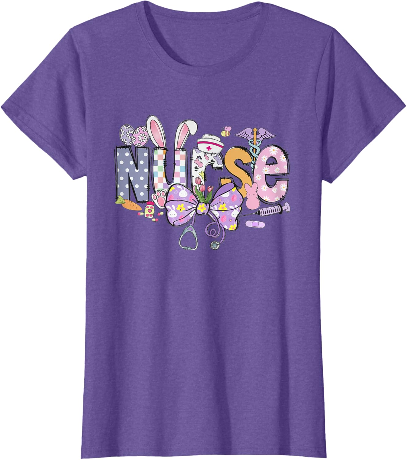 Easter Nurse Coquette Bunny Ears Stethoscope Nurse Life T-Shirt