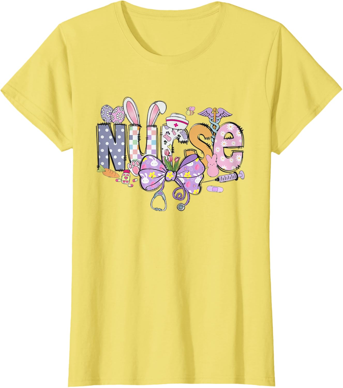 Easter Nurse Coquette Bunny Ears Stethoscope Nurse Life T-Shirt