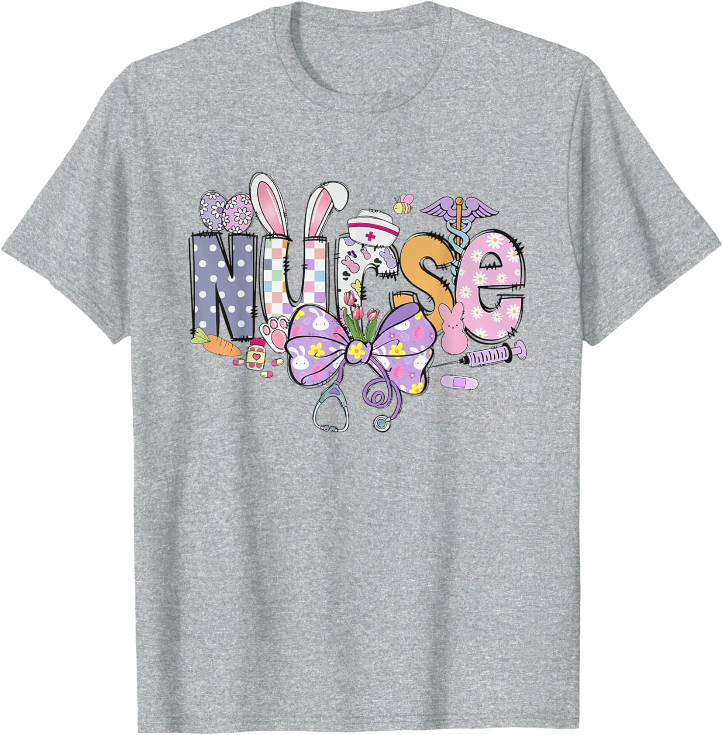 Easter Nurse Coquette Bunny Ears Stethoscope Nurse Life T-Shirt