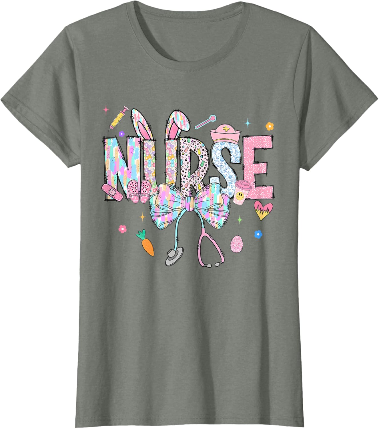 Easter Nurse Coquette Happy Easter Nurse School Nurse Easter T-Shirt