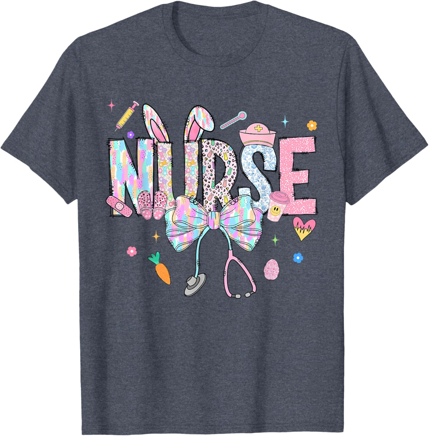 Easter Nurse Coquette Happy Easter Nurse School Nurse Easter T-Shirt