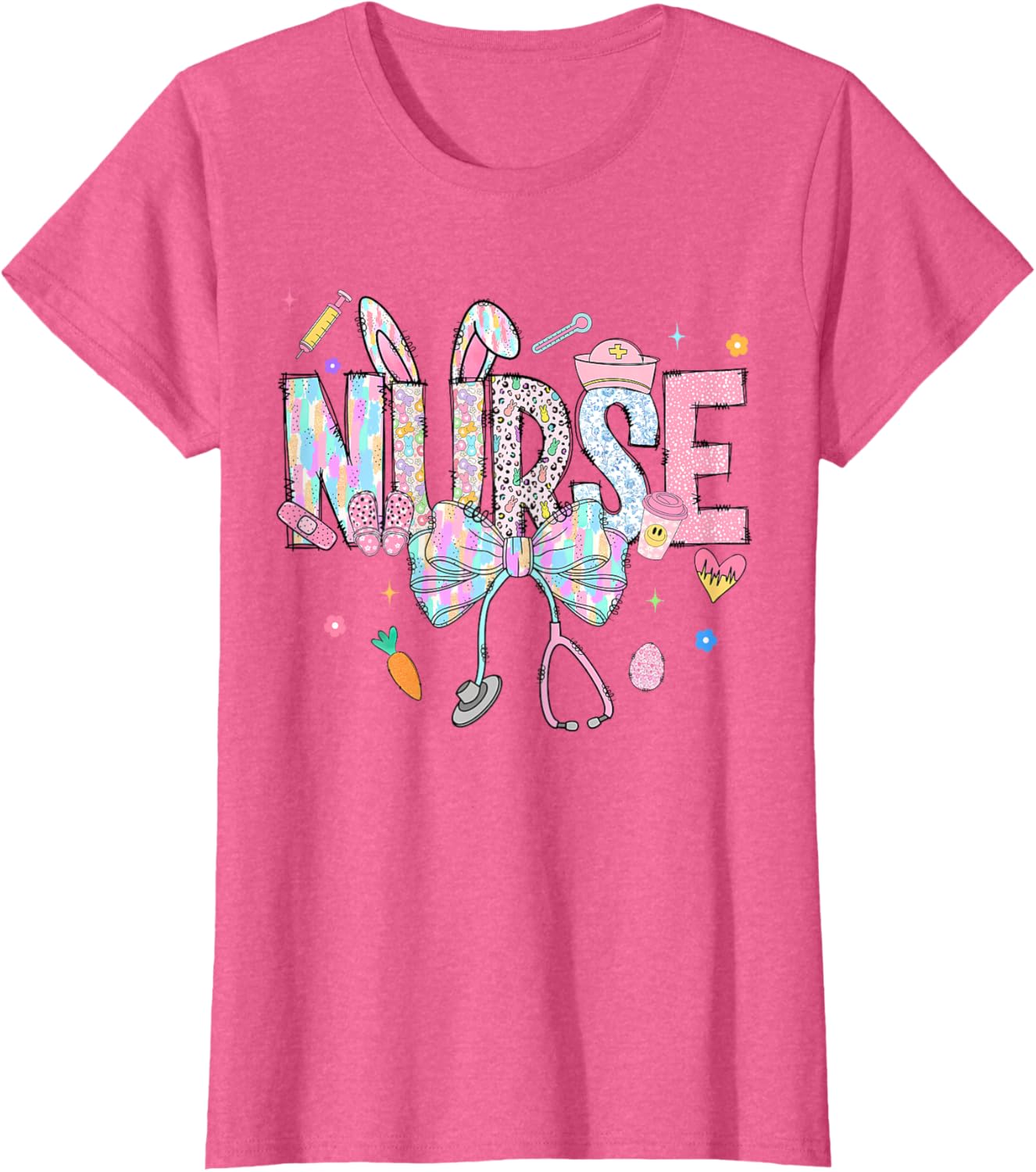 Easter Nurse Coquette Happy Easter Nurse School Nurse Easter T-Shirt