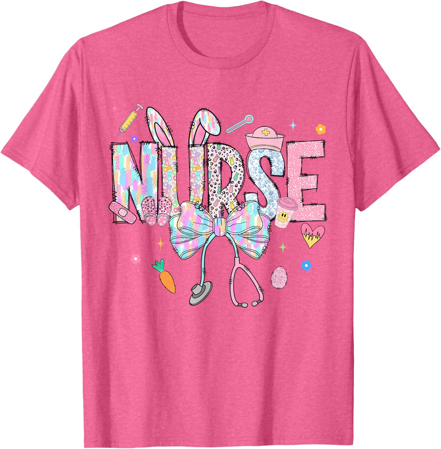 Easter Nurse Coquette Happy Easter Nurse School Nurse Easter T-Shirt