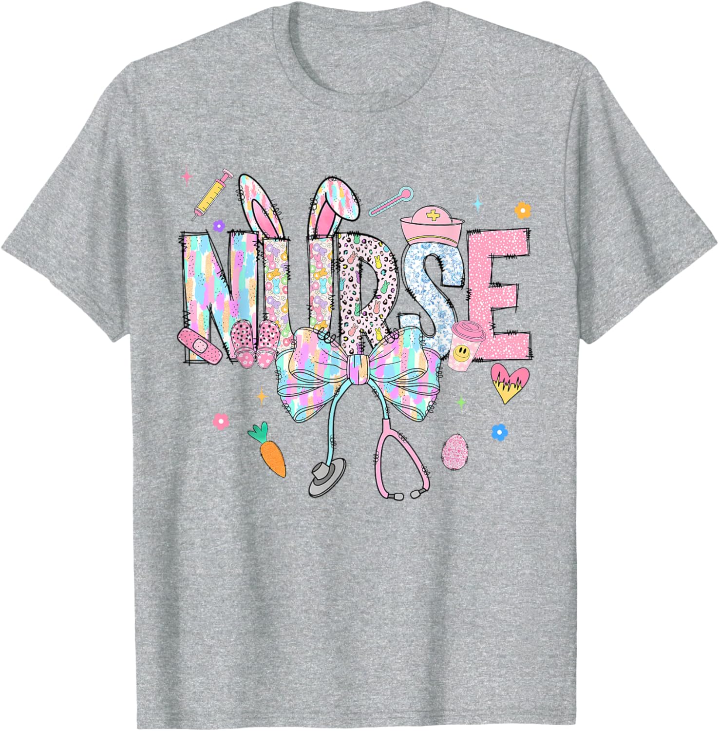 Easter Nurse Coquette Happy Easter Nurse School Nurse Easter T-Shirt