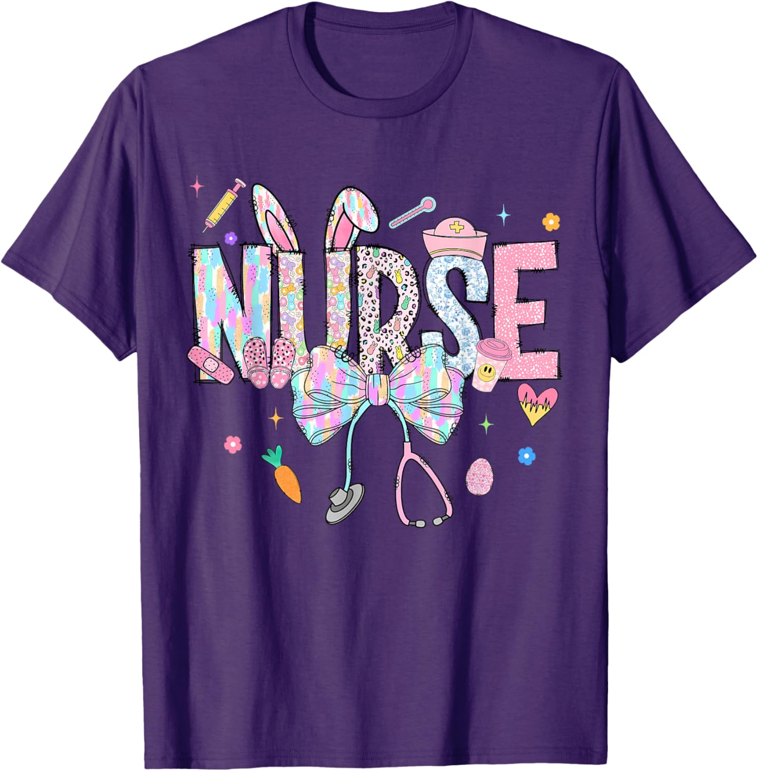 Easter Nurse Coquette Happy Easter Nurse School Nurse Easter T-Shirt