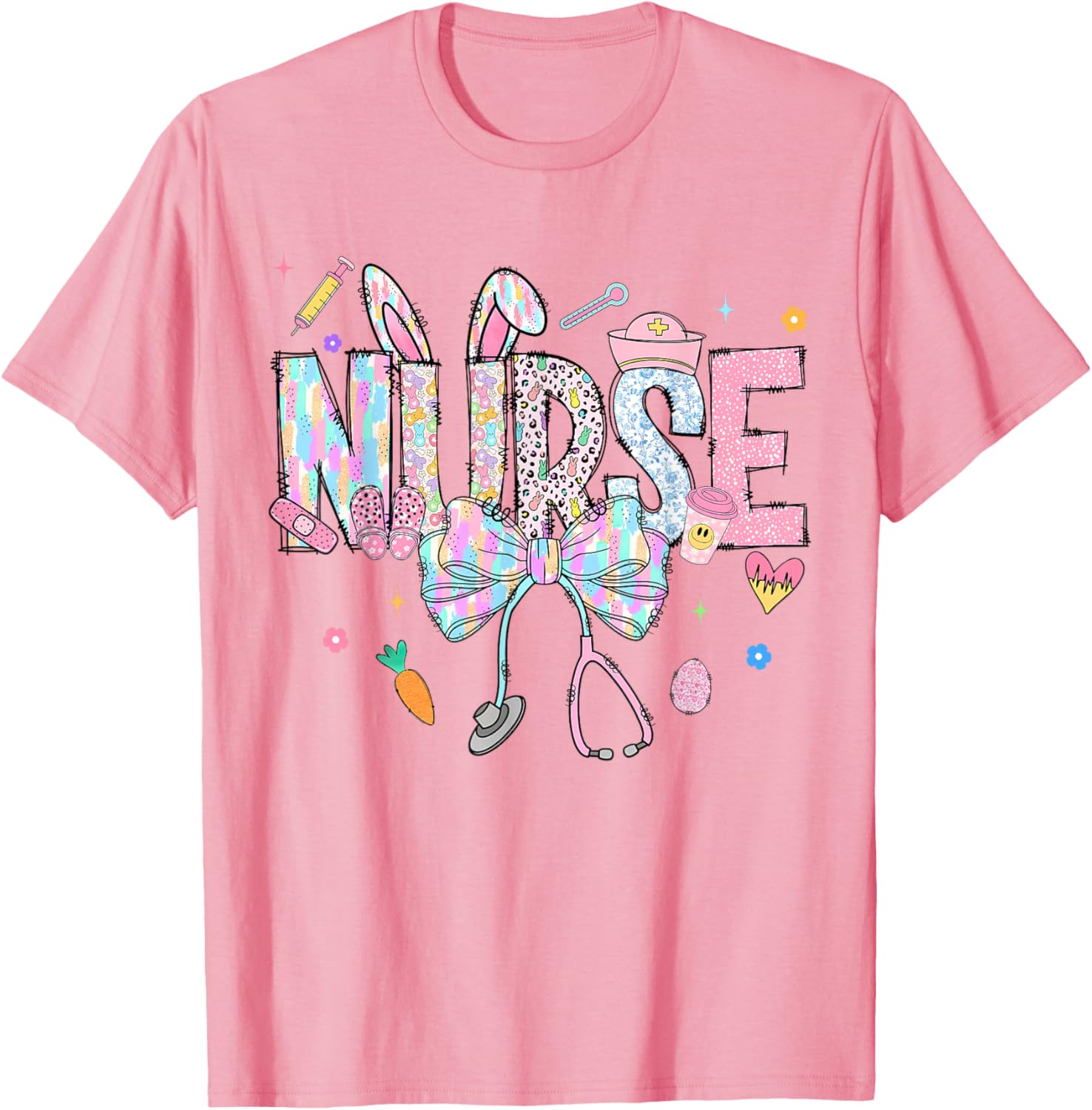 Easter Nurse Coquette Happy Easter Nurse School Nurse Easter T-Shirt