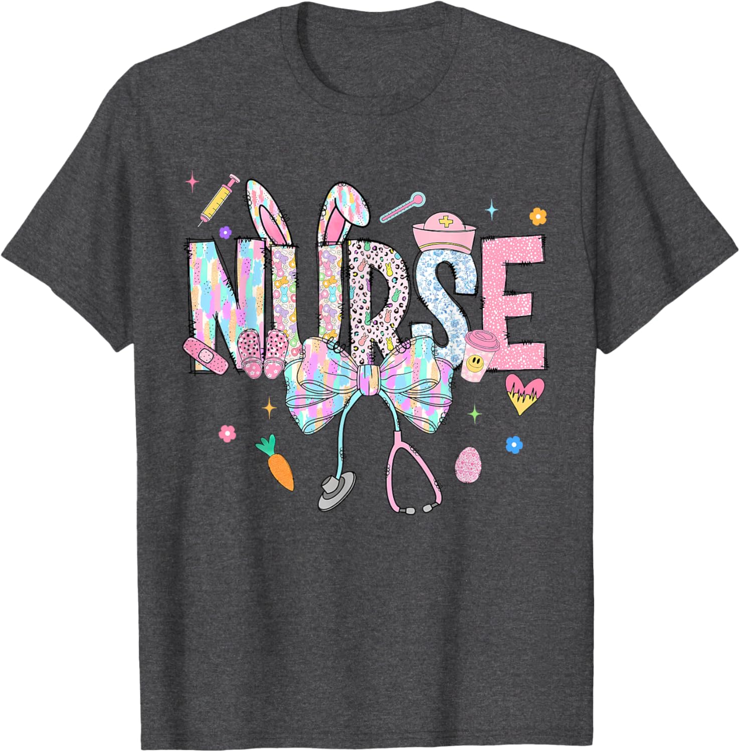 Easter Nurse Coquette Happy Easter Nurse School Nurse Easter T-Shirt