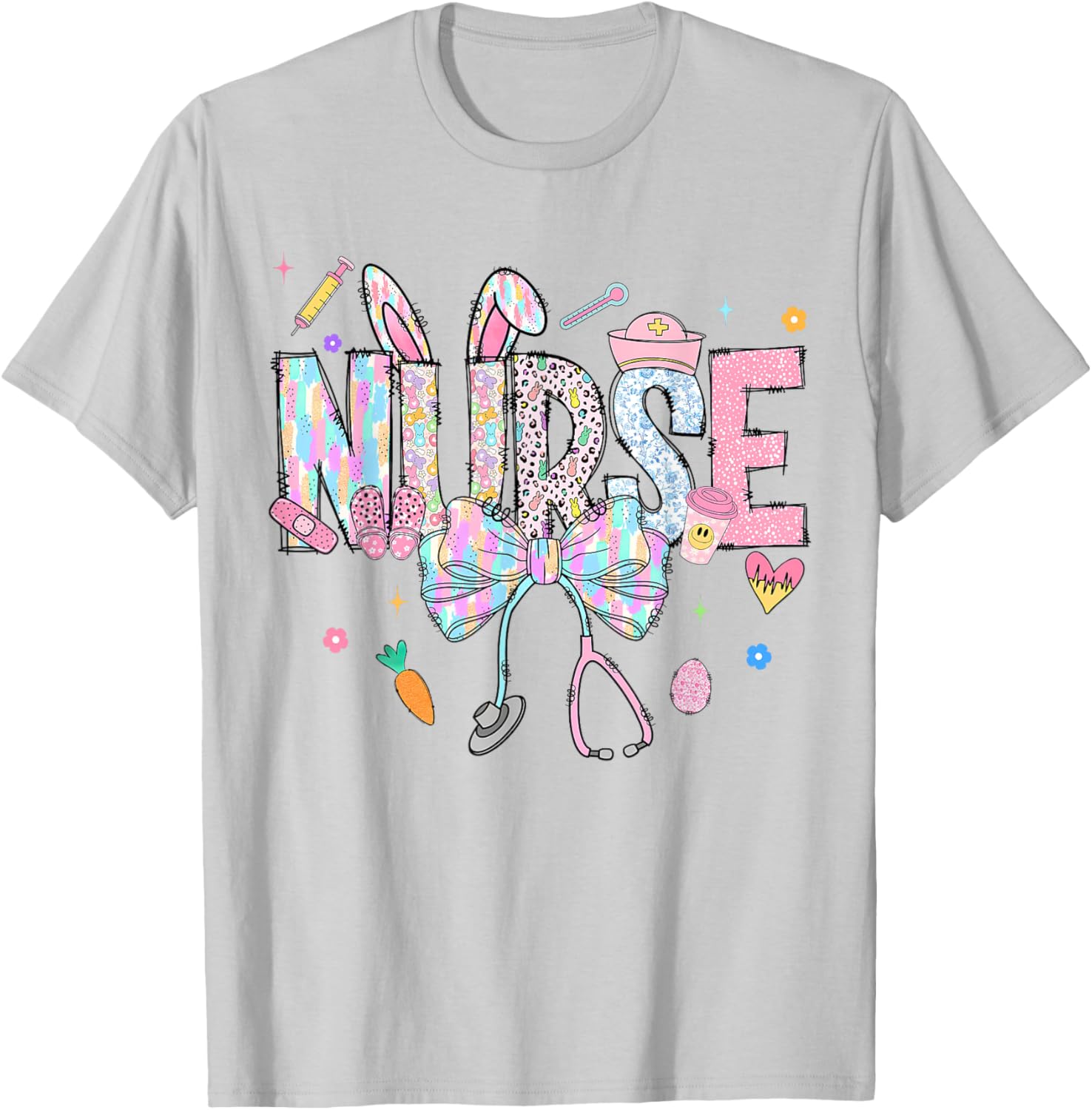 Easter Nurse Coquette Happy Easter Nurse School Nurse Easter T-Shirt