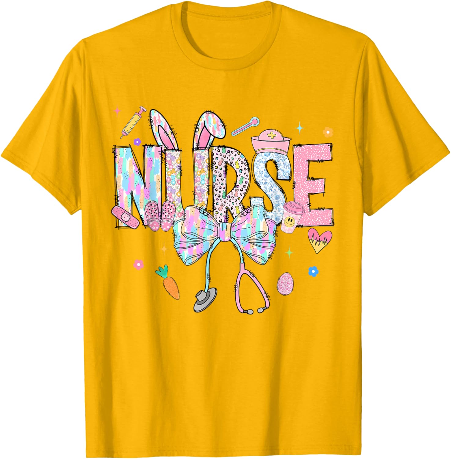 Easter Nurse Coquette Happy Easter Nurse School Nurse Easter T-Shirt