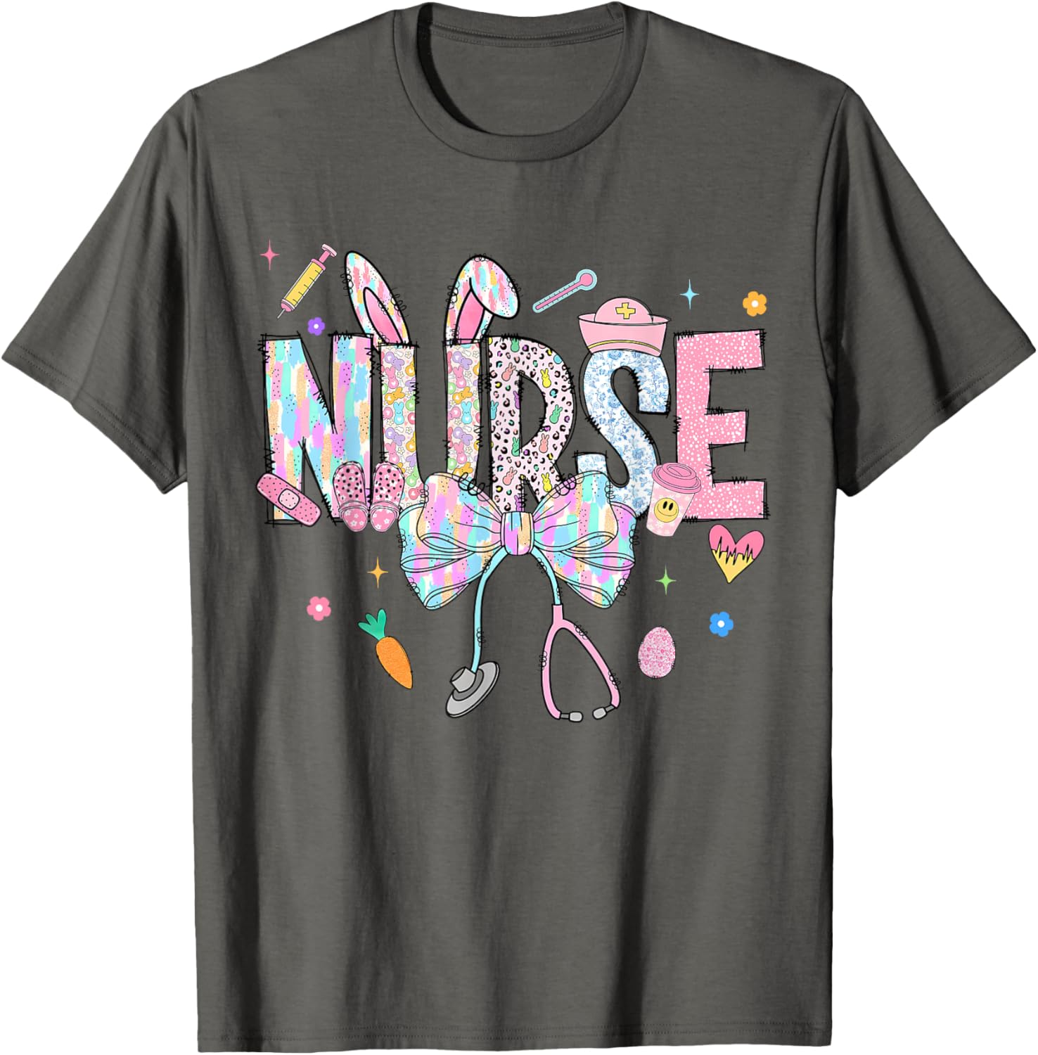 Easter Nurse Coquette Happy Easter Nurse School Nurse Easter T-Shirt