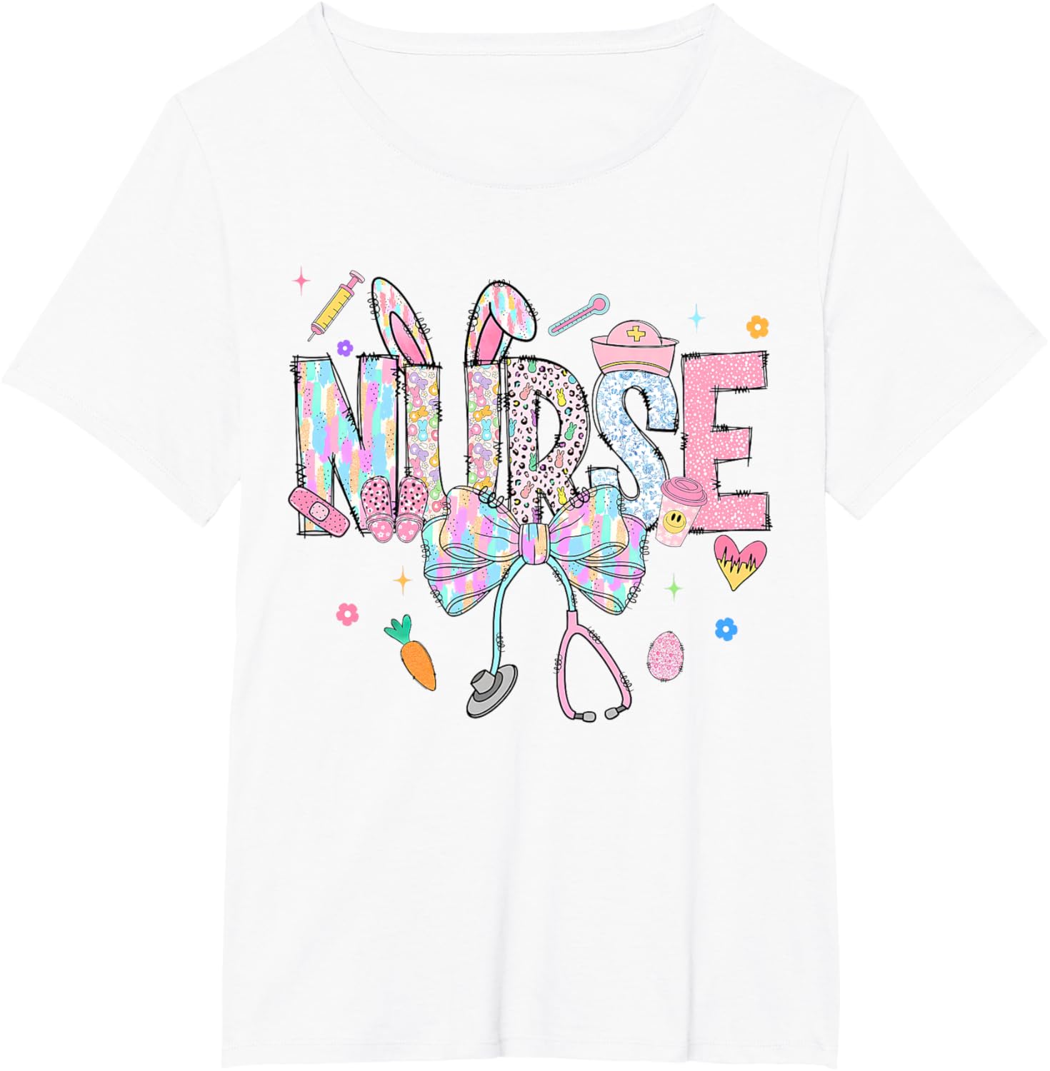 Easter Nurse Coquette Happy Easter Nurse School Nurse Easter T-Shirt