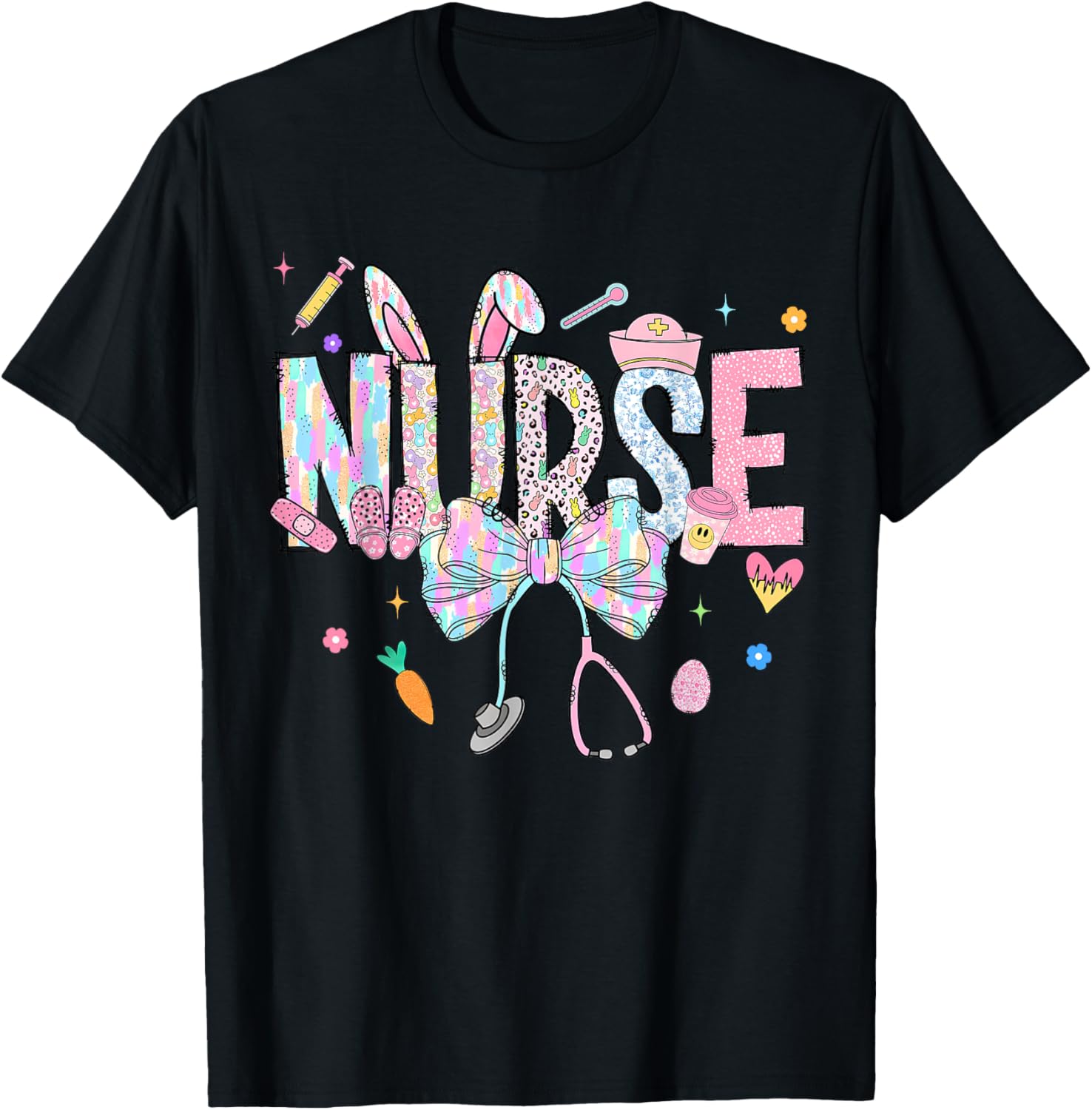 Easter Nurse Coquette Happy Easter Nurse School Nurse Easter T-Shirt