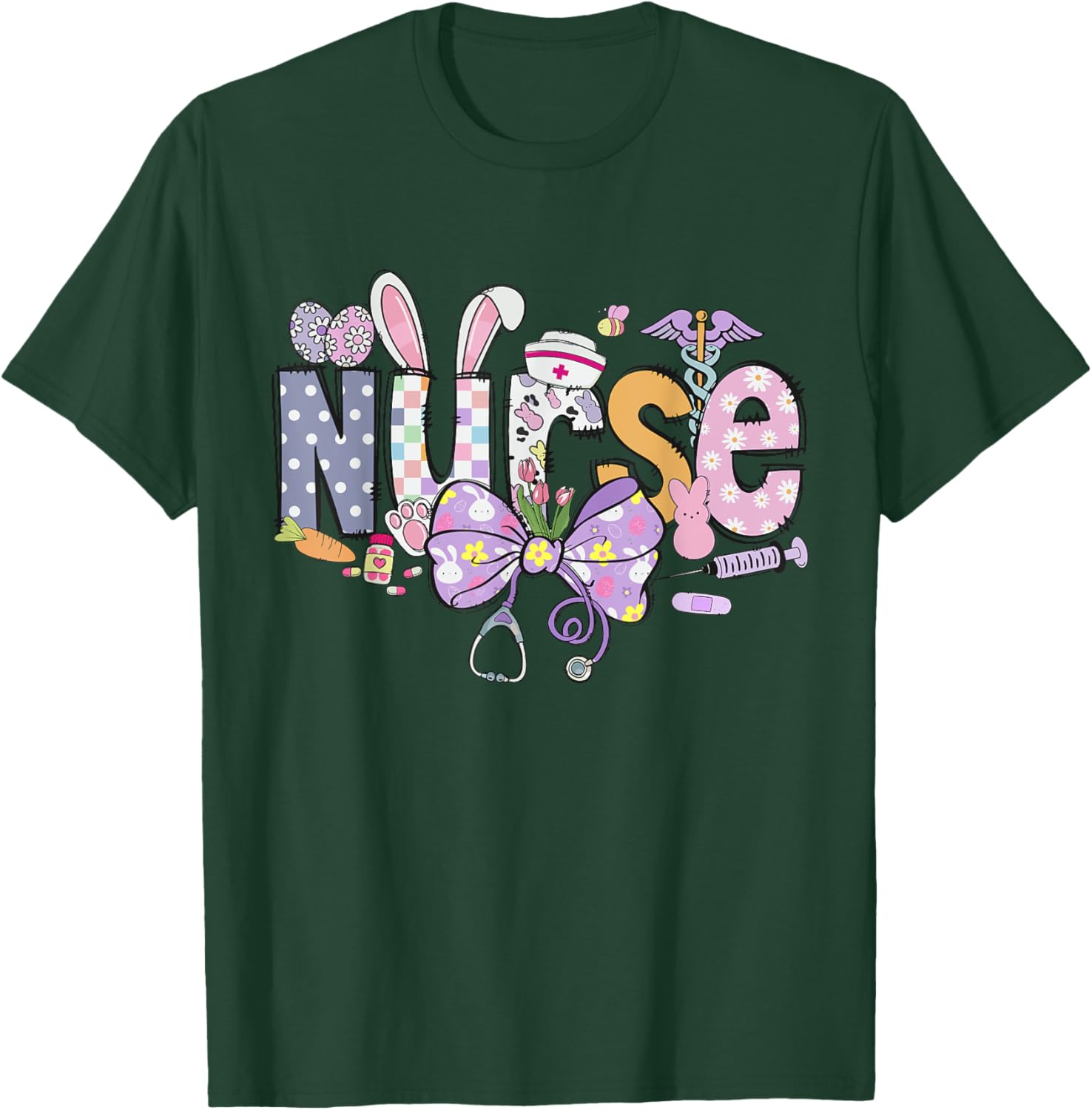 Easter Nurse Coquette Happy Easter Nurse School Nurse Easter T-Shirt