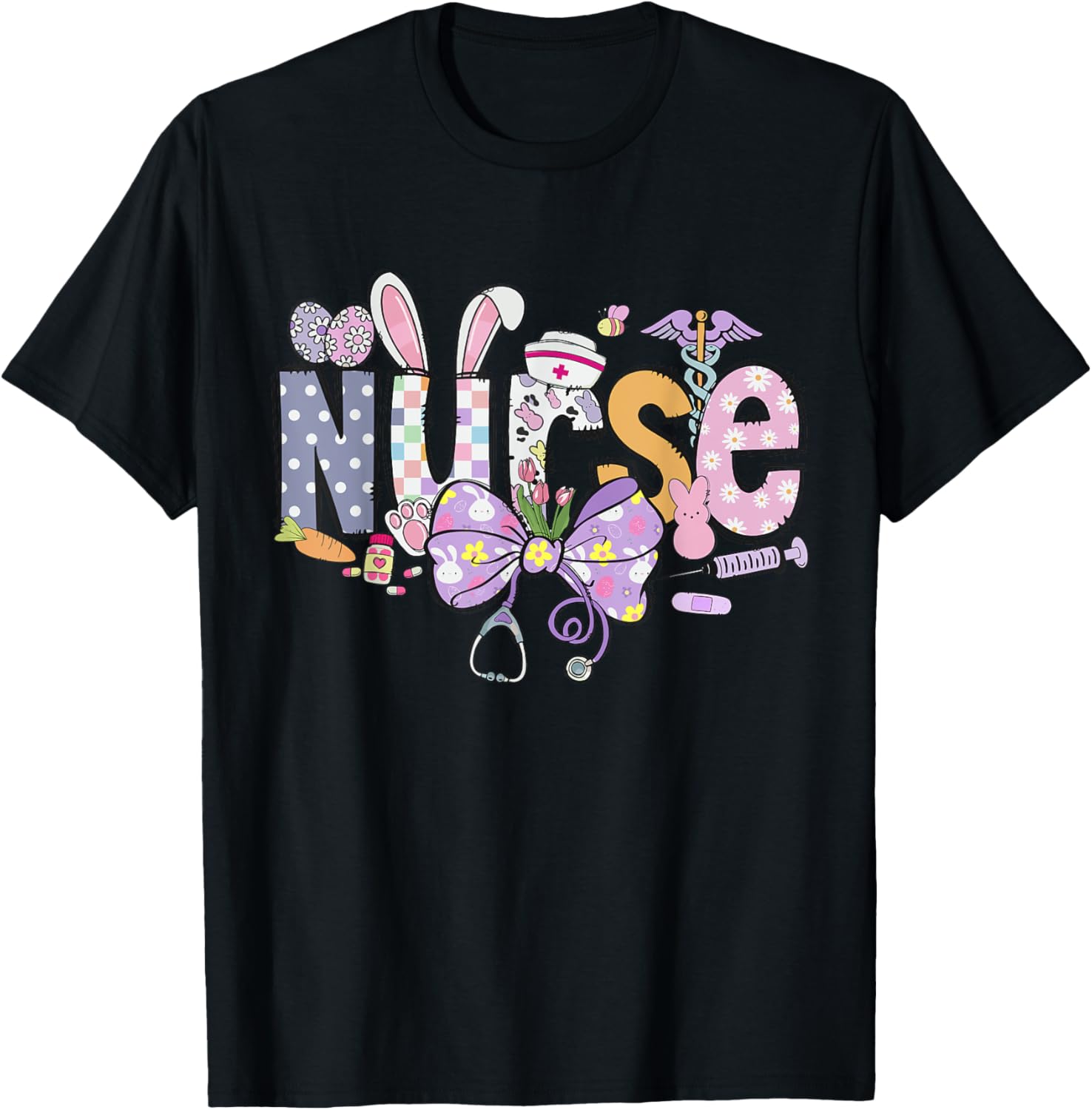 Easter Nurse Coquette Happy Easter Nurse School Nurse Easter T-Shirt