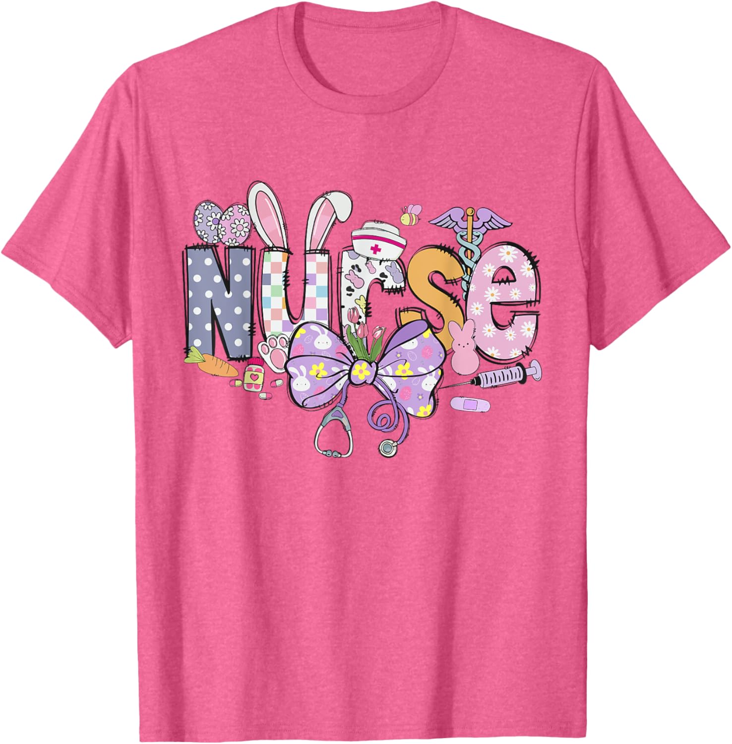 Easter Nurse Coquette Happy Easter Nurse School Nurse Easter T-Shirt