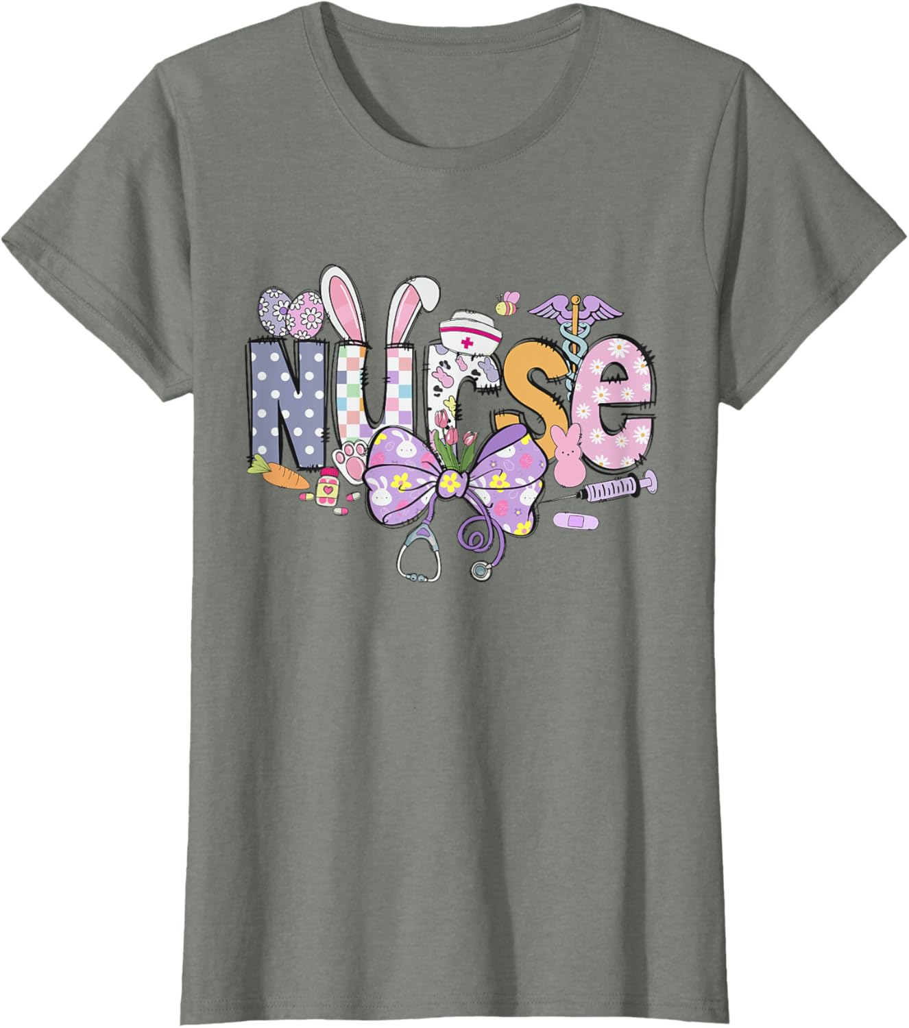 Easter Nurse Coquette Happy Easter Nurse School Nurse Easter T-Shirt