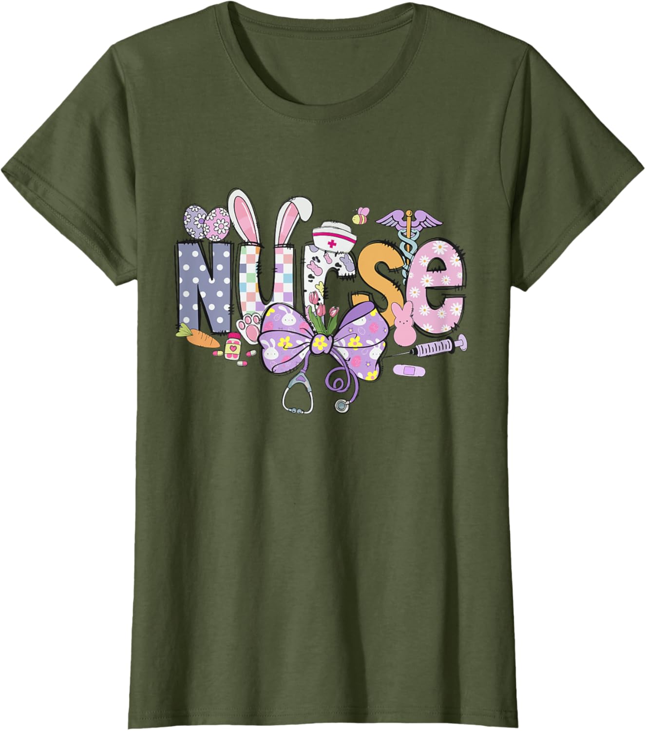 Easter Nurse Coquette Happy Easter Nurse School Nurse Easter T-Shirt